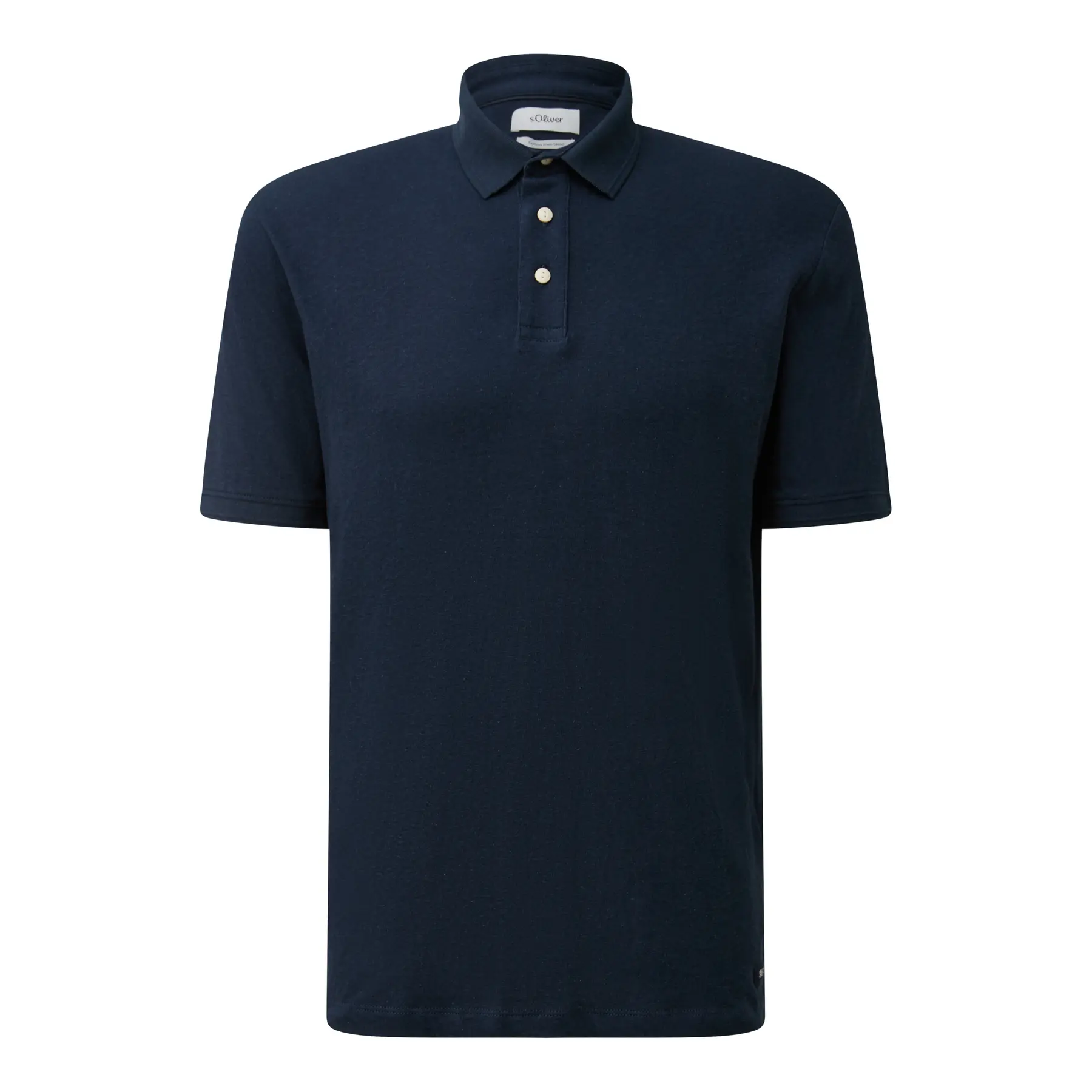 Polo in cotone e lino misto s.Oliver