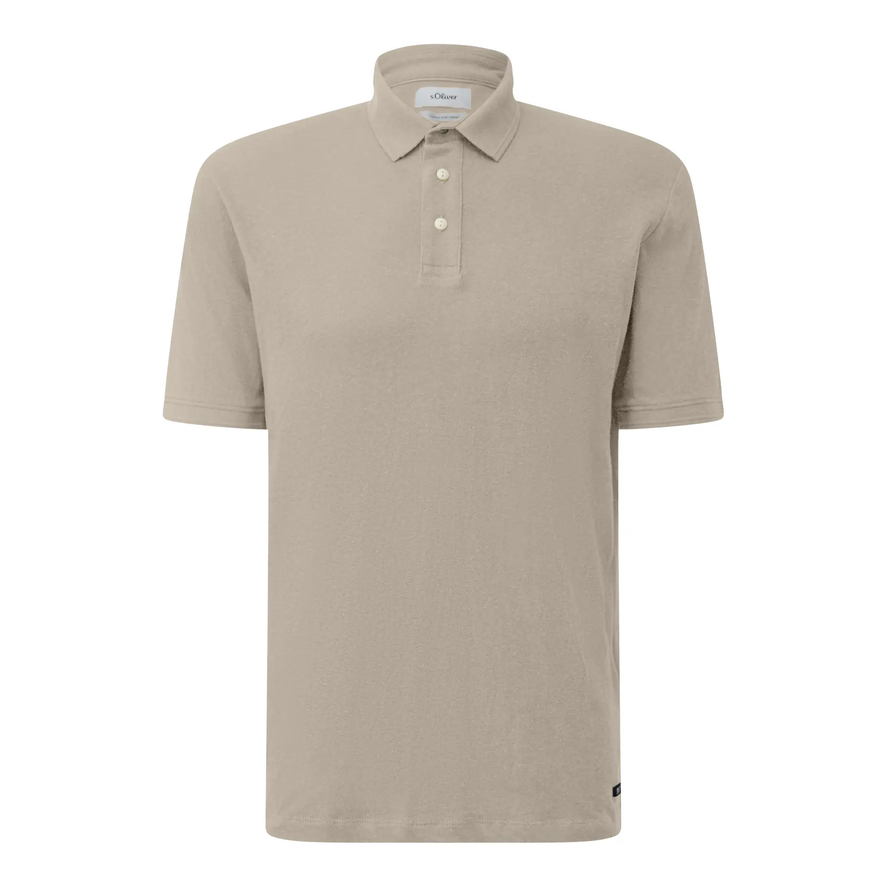 Polo in cotone e lino misto s.Oliver