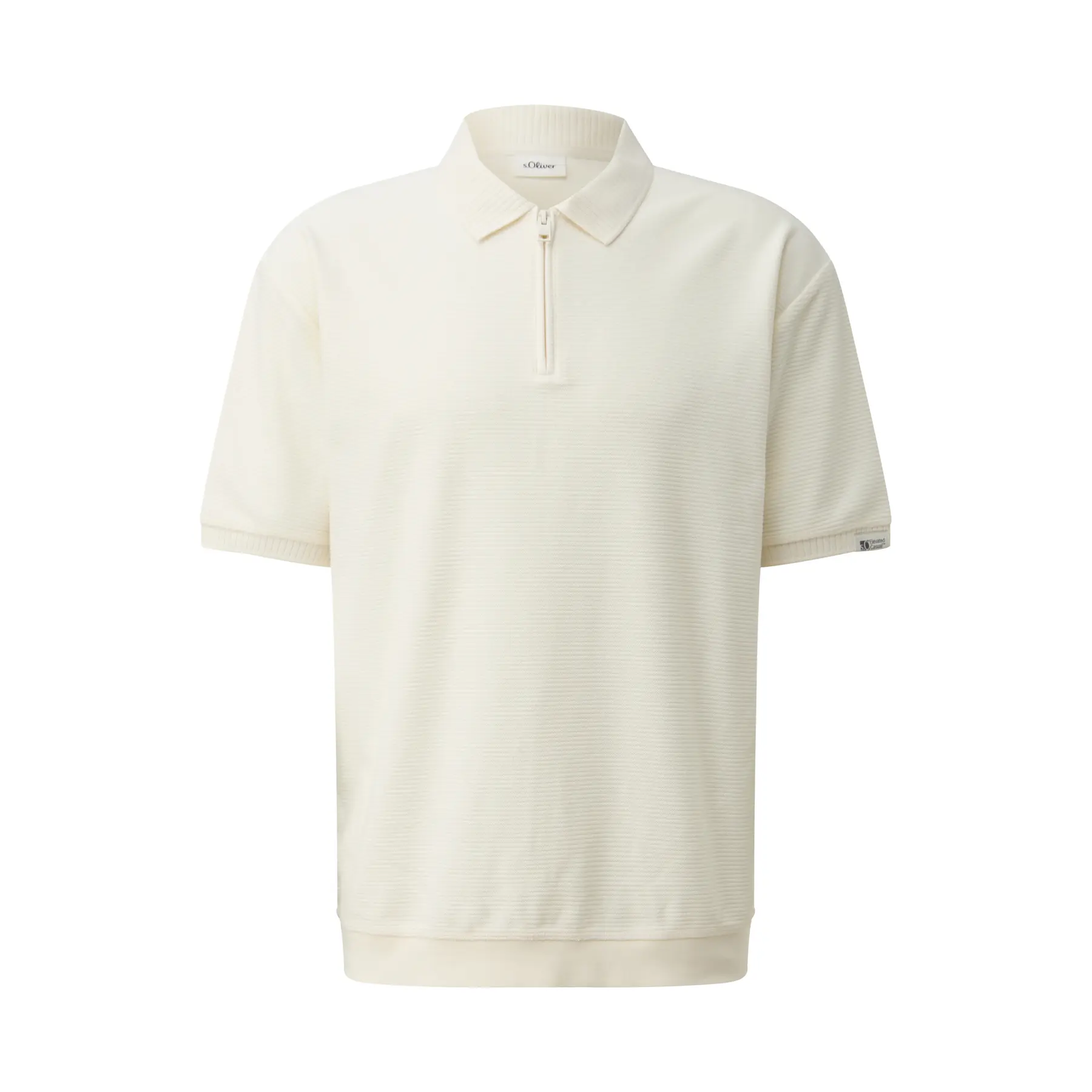 Polo Strutturato in Cotone Mix con Zip s.Oliver