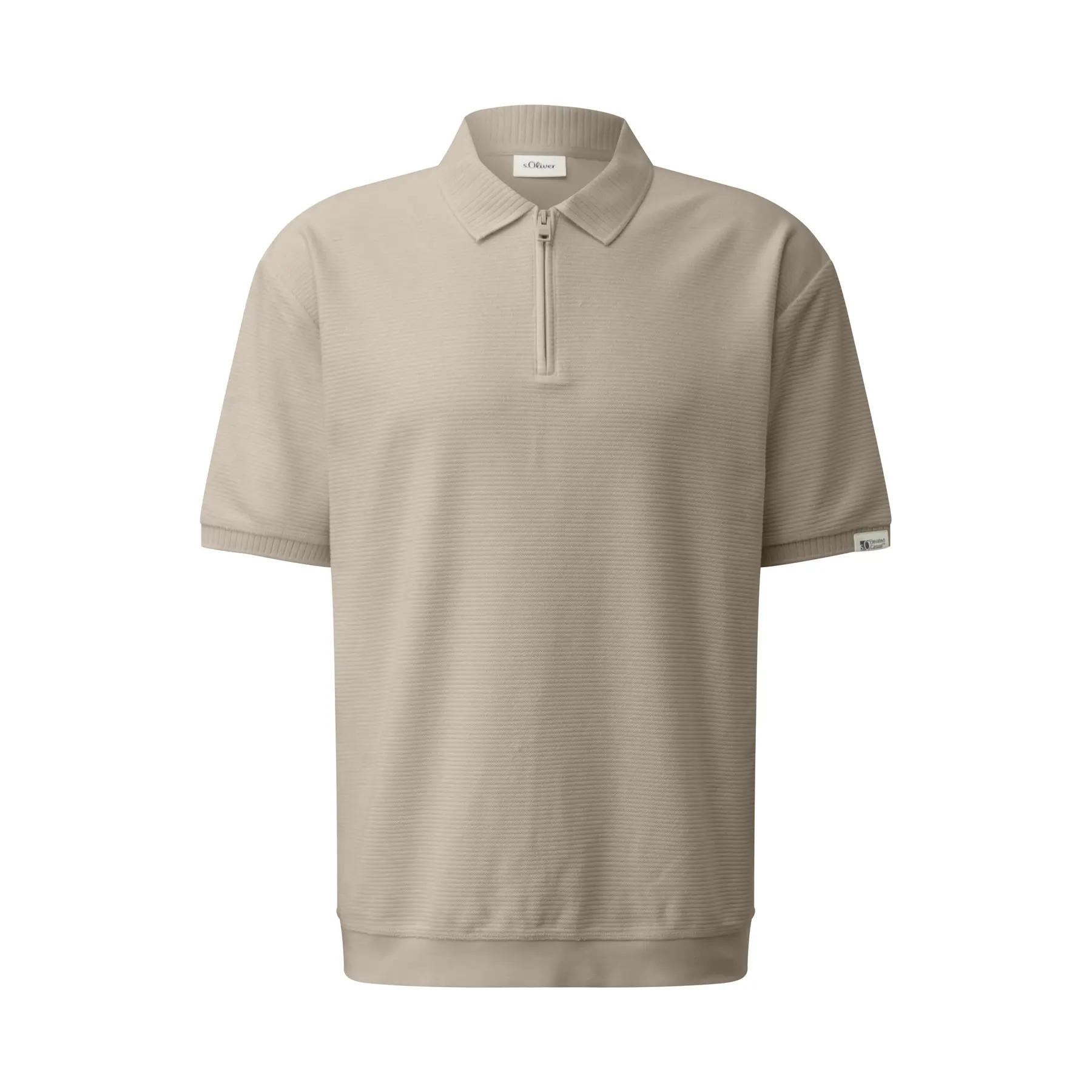 Polo Strutturato in Cotone Mix con Zip s.Oliver