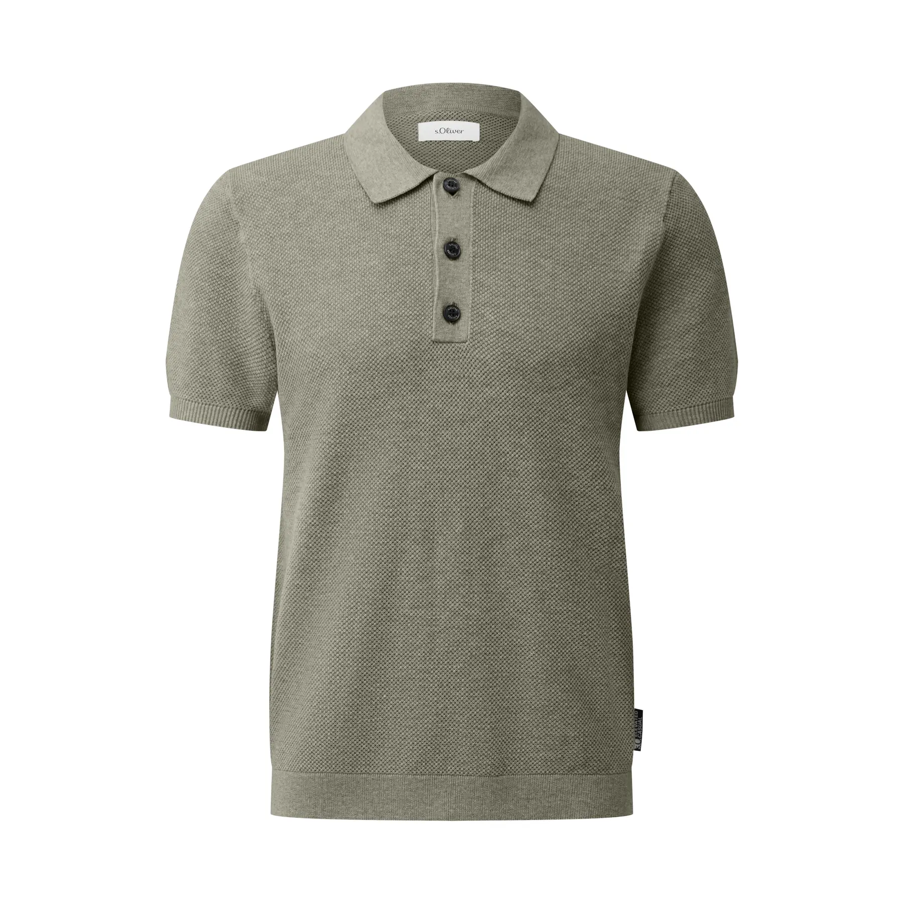 Pull mit kurzen Ärmeln aus Baumwollstrick mit Polo-Kragen s.Oliver