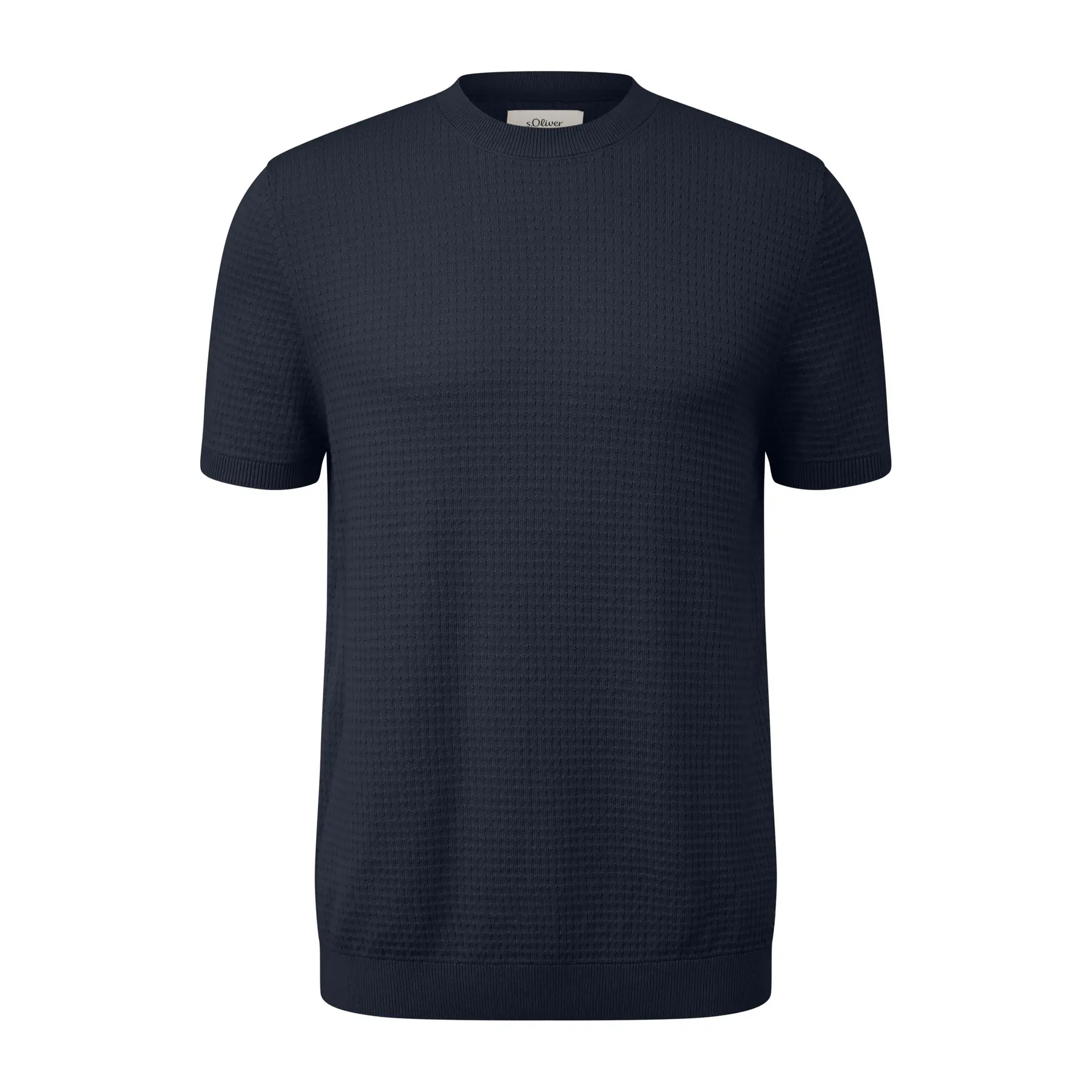 s.Oliver - male - Gebreid T-shirt van katoen-linnenmix