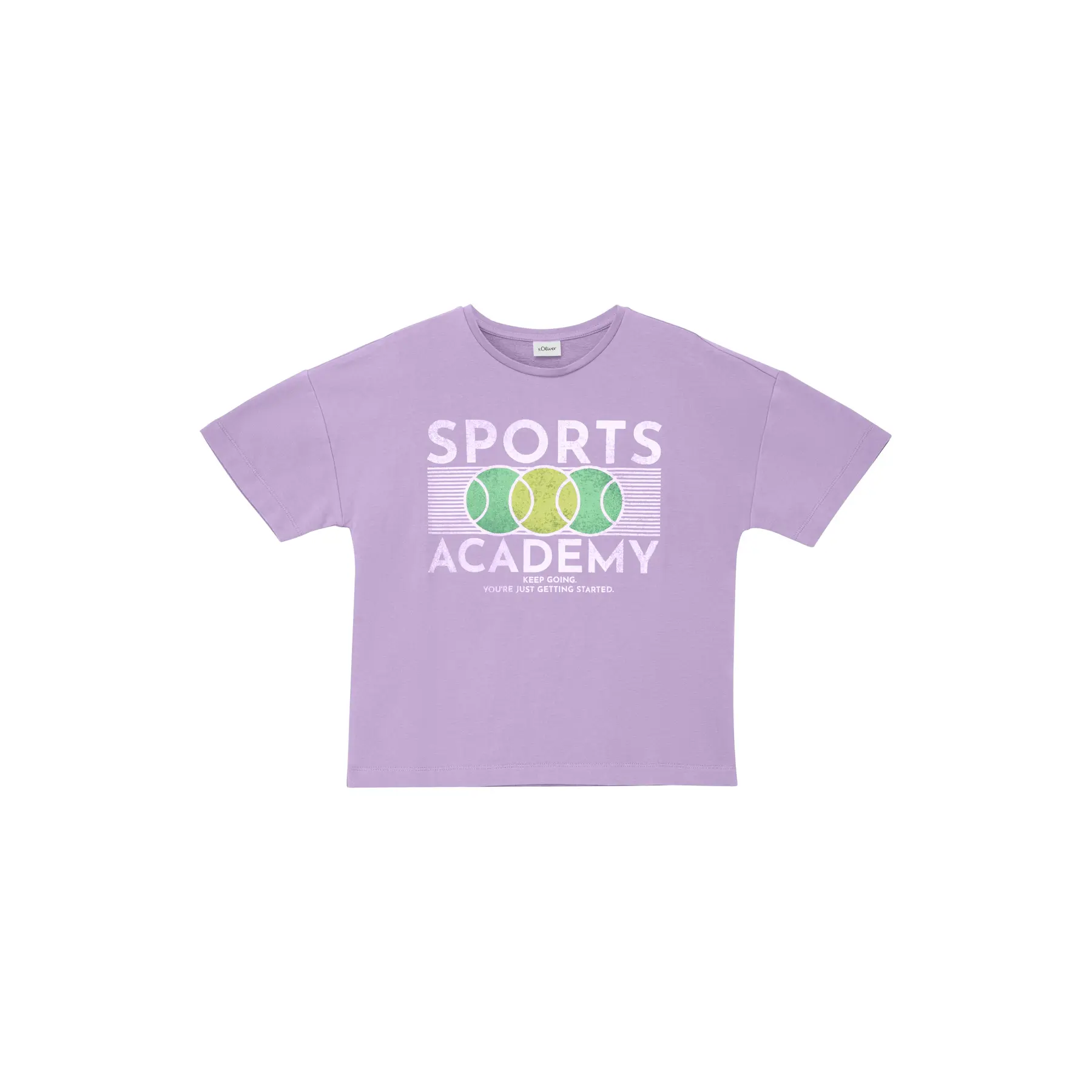 T-Shirt Schnitt Boxy aus leichtem Fleece mit wechselndem Druck Mädchen s.Oliver