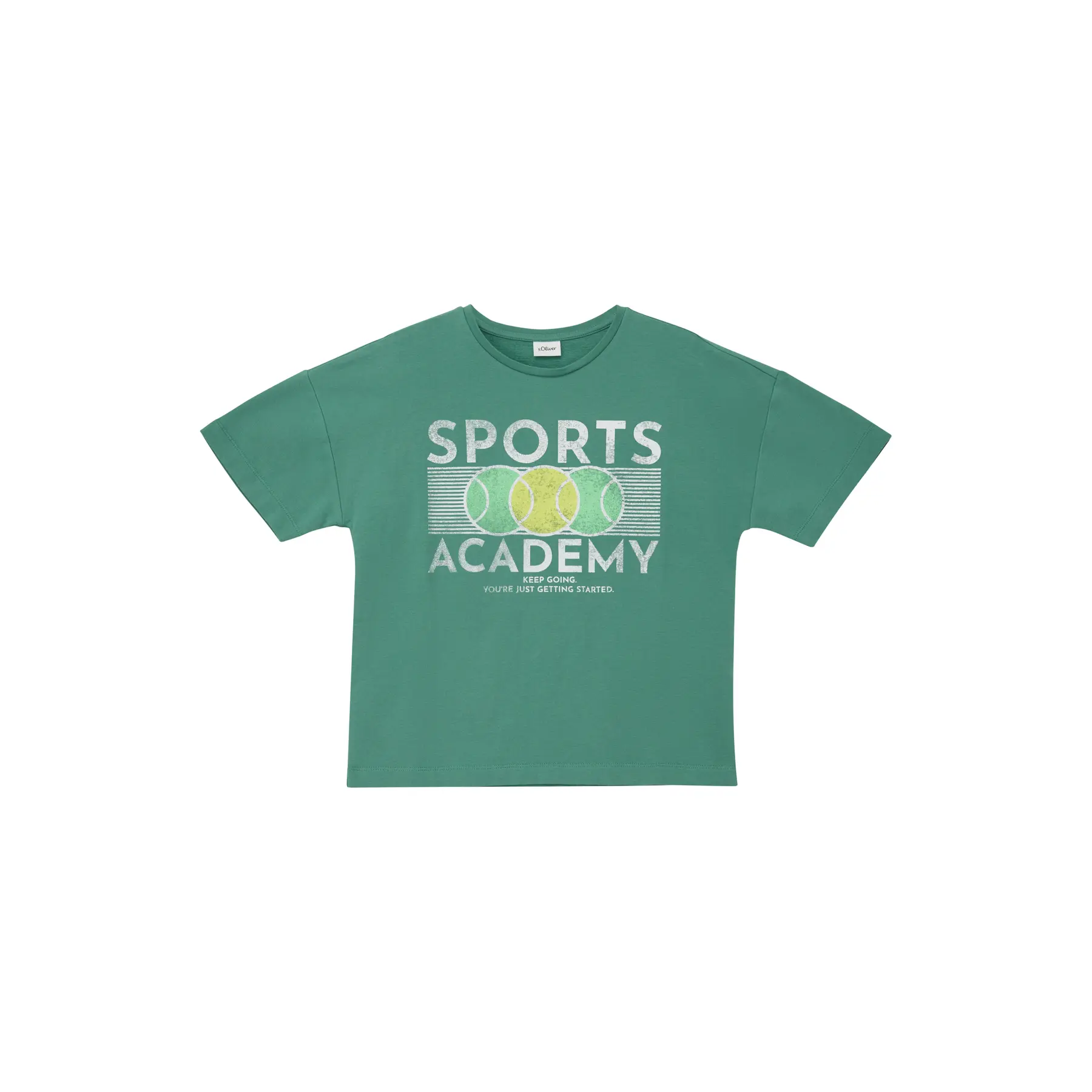 T-Shirt Schnitt Boxy aus leichtem Fleece mit wechselndem Druck Mädchen s.Oliver