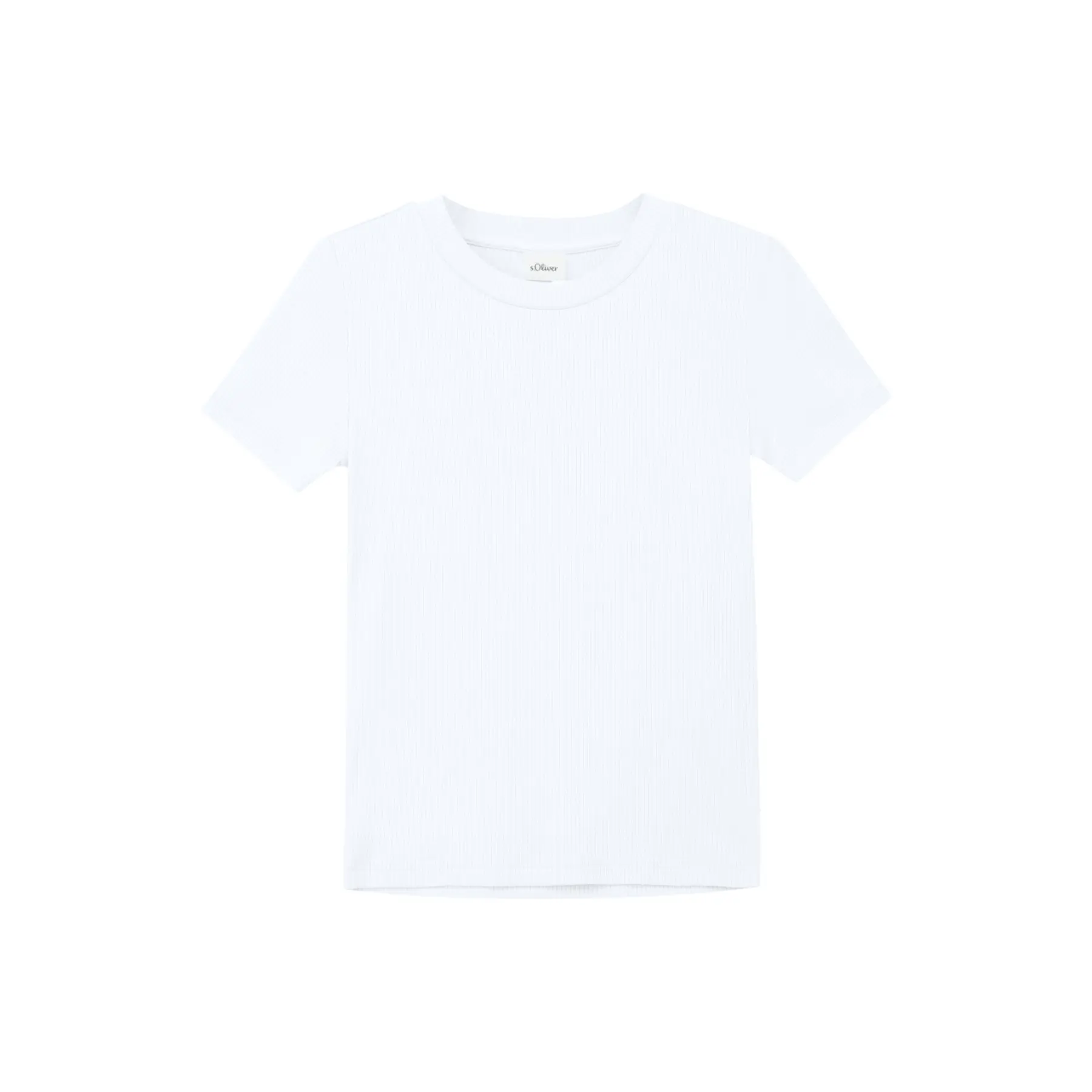 T-shirt in maglia a costine elastiche taglio slim ragazza s.Oliver