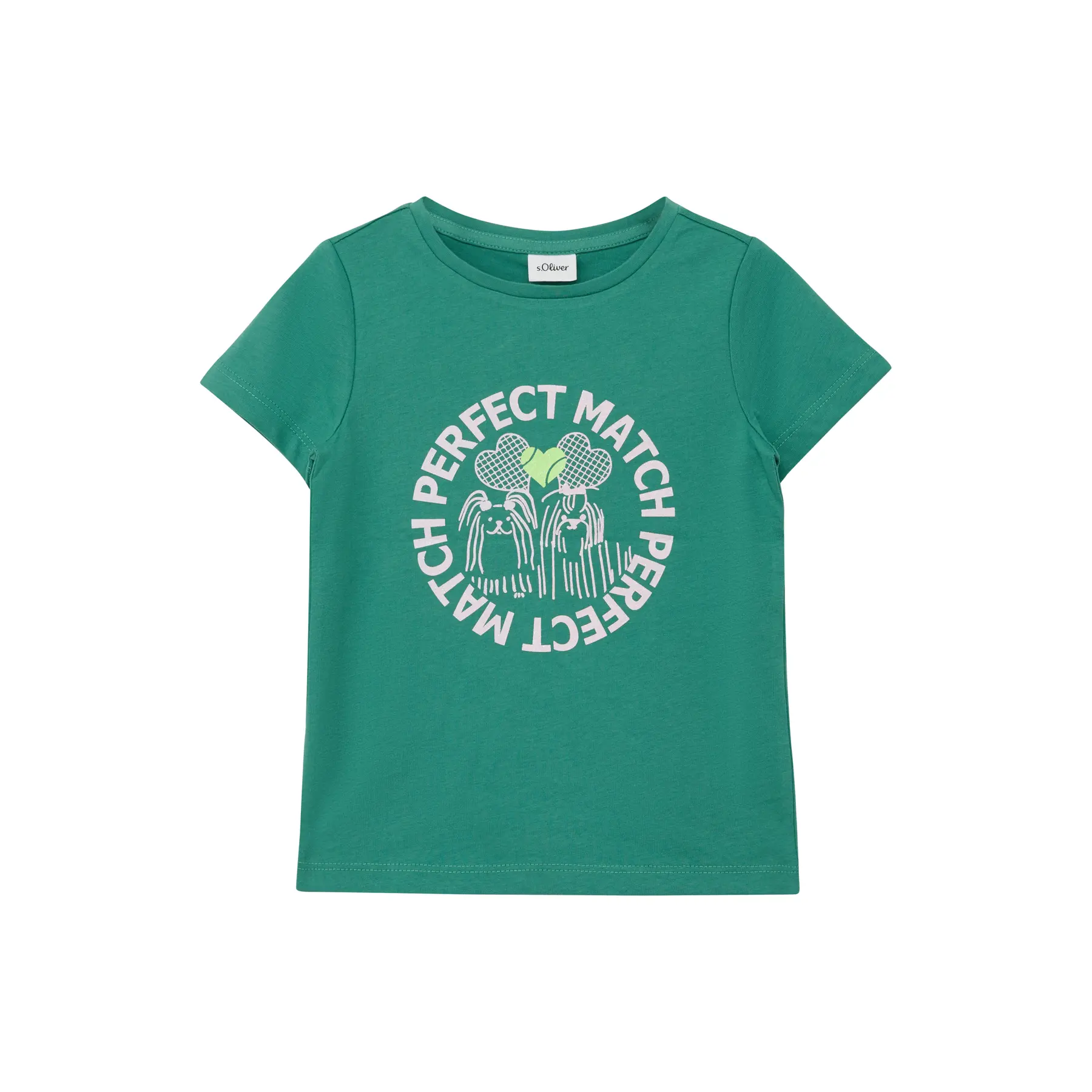 T-shirt con stampa magica in gomma e effetto glitter bambina s.Oliver