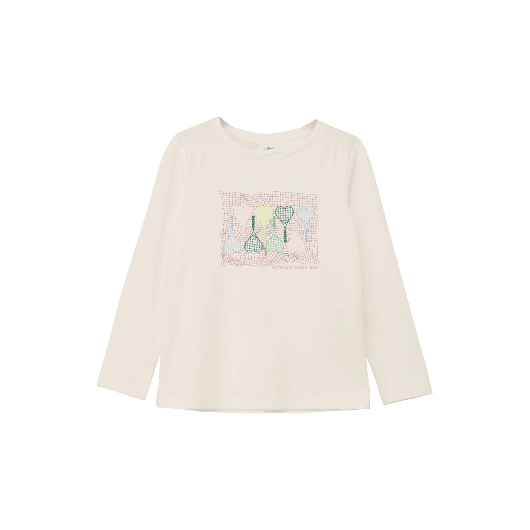 T-shirt à manches longues forme A avec imprimé mousse fille s.Oliver