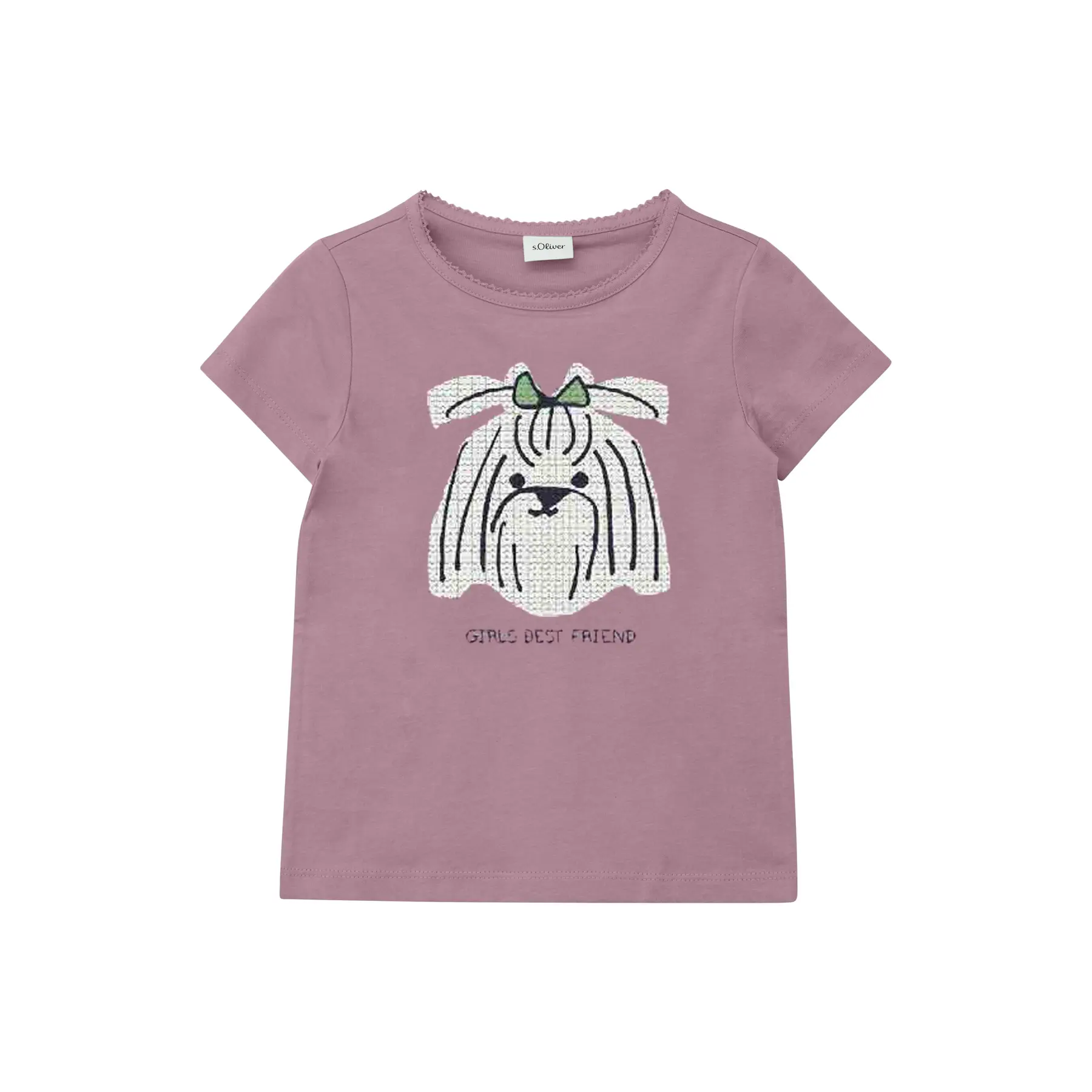 T-shirt mit reversiblen Pailletten und Rundhalsausschnitt Mädchen s.Oliver