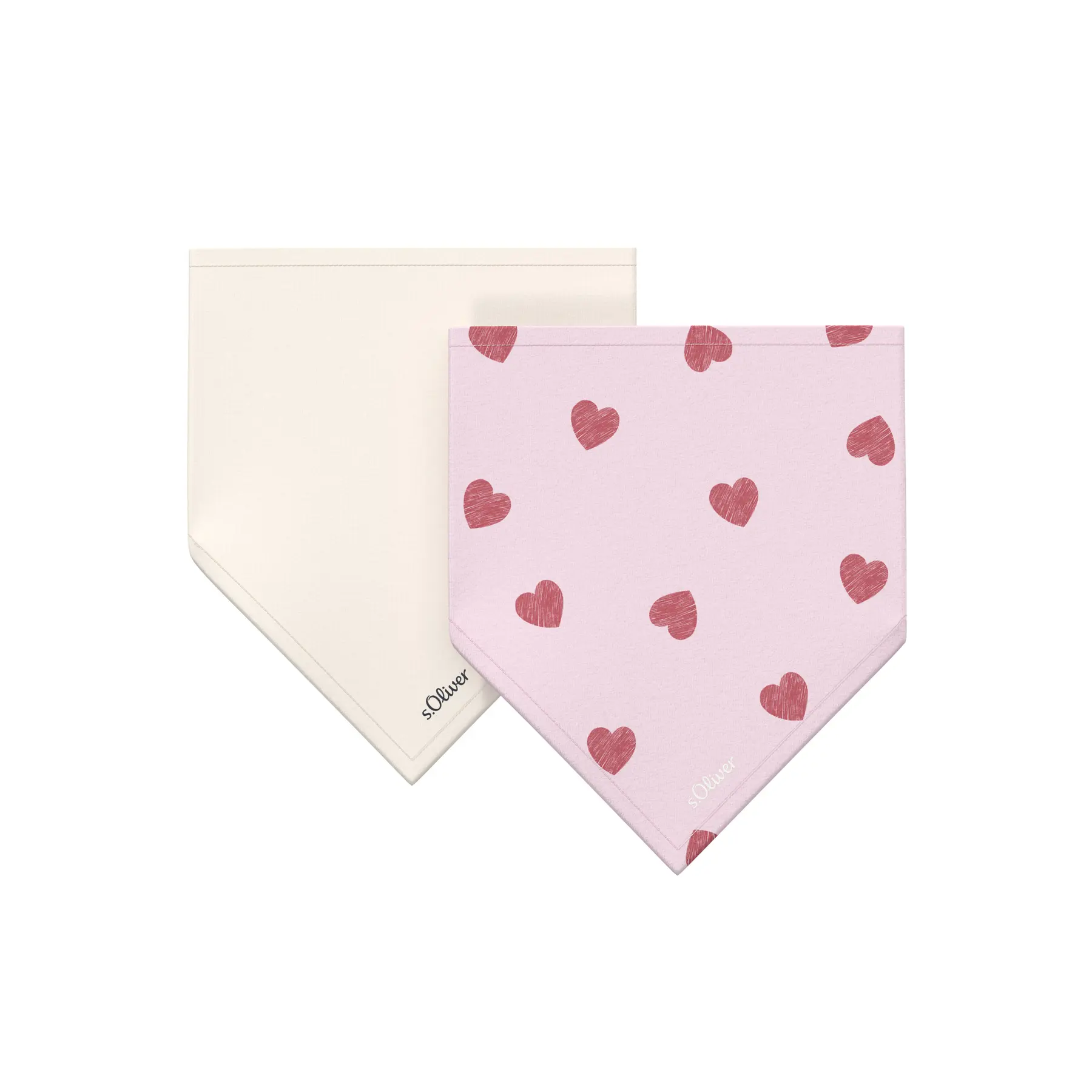 Bandeau slabbetjes bandana uniseks met drukknoopjes voor baby s.Oliver (x2)