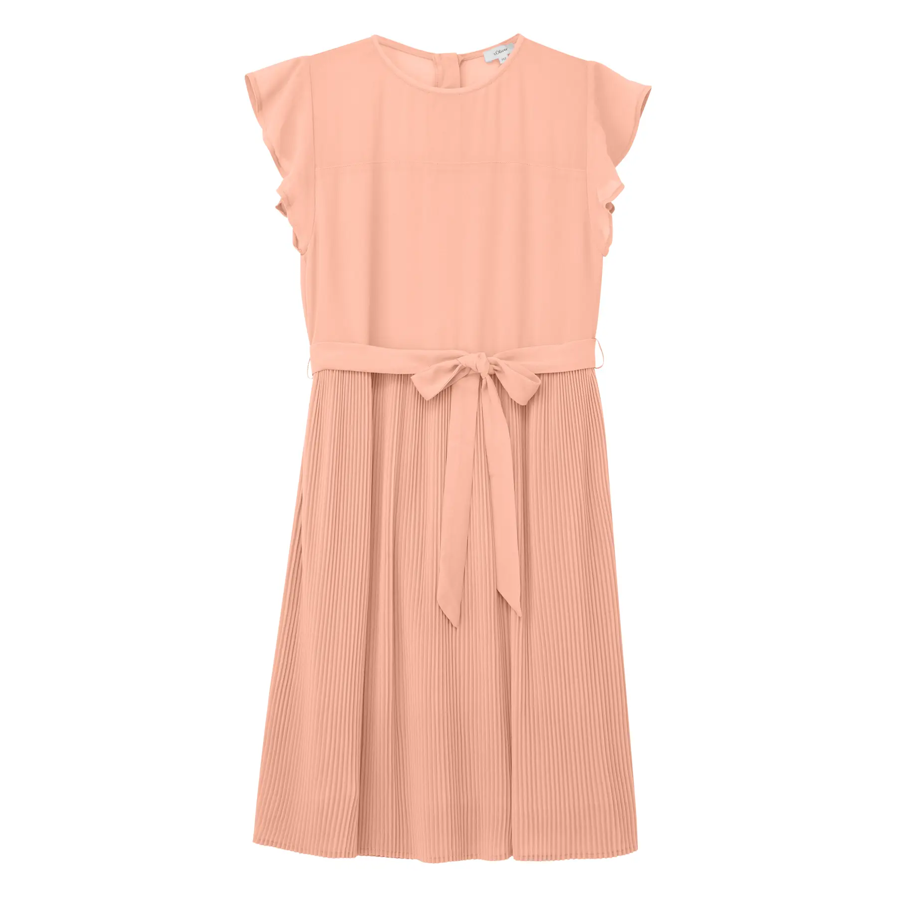 Robe courte en mousseline avec manches à volants et ceinture à nouer fille s.Oliver