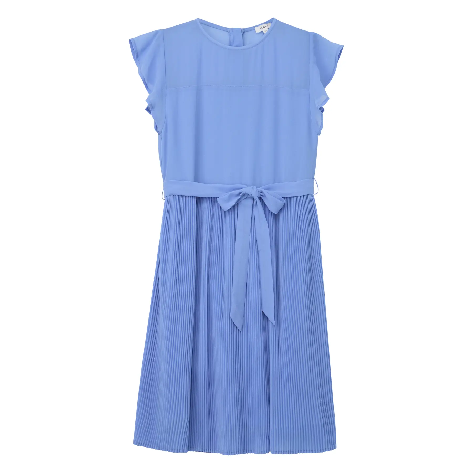 Robe courte en mousseline avec manches à volants et ceinture à nouer fille s.Oliver