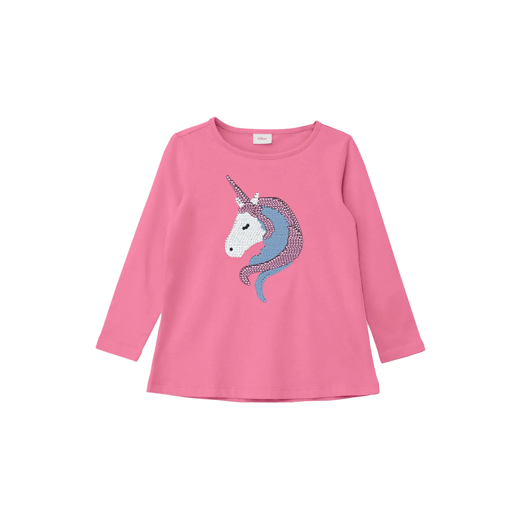 Langarm-T-Shirt aus Jersey A-Form mit Pailletten für Mädchen s.Oliver