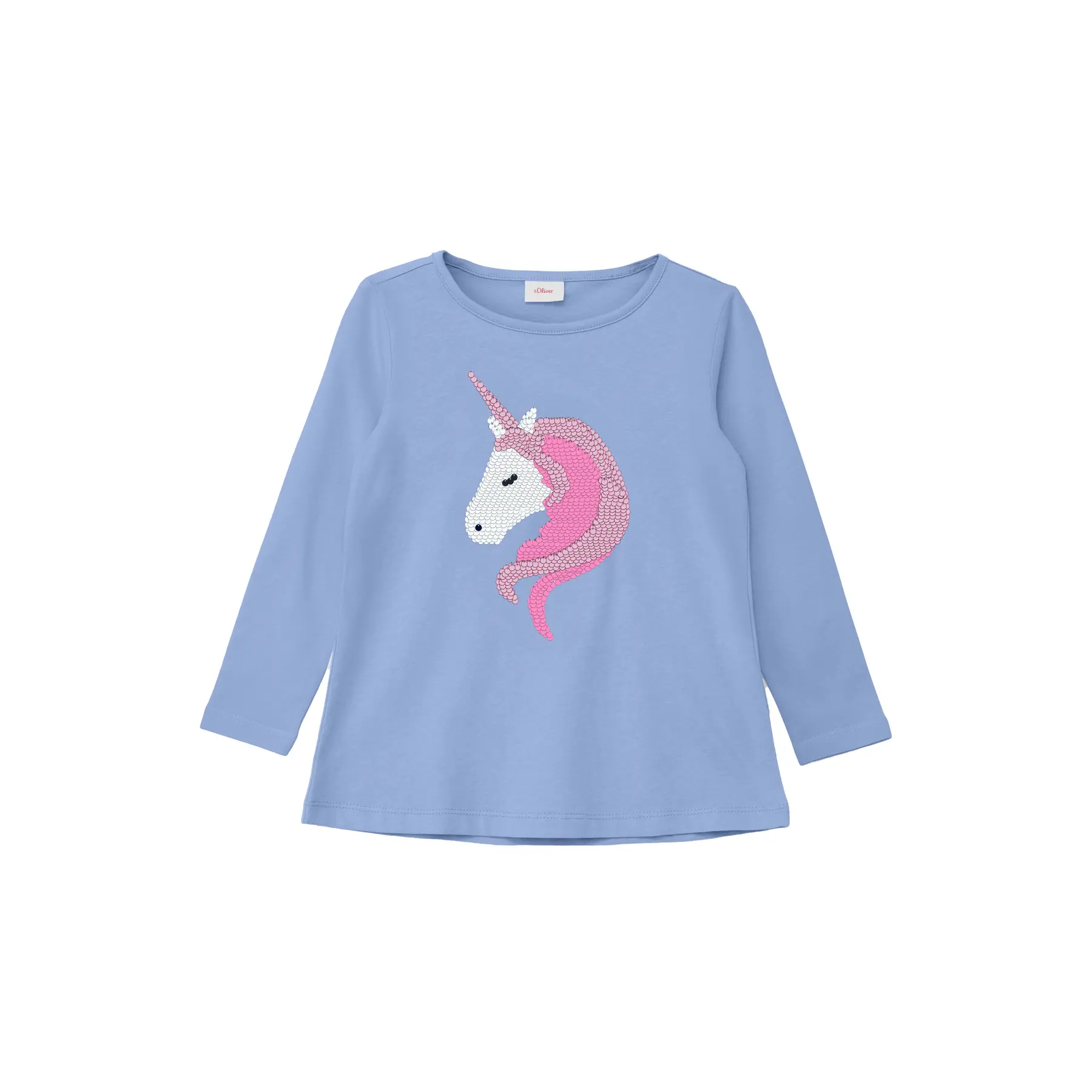 Langarm-T-Shirt aus Jersey A-Form mit Pailletten für Mädchen s.Oliver