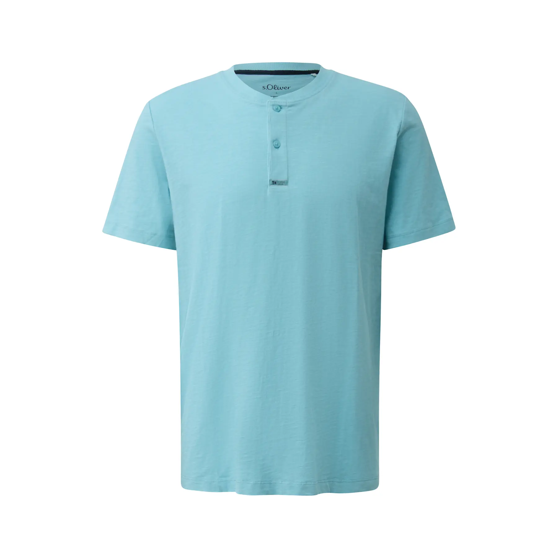 T-shirt regular fit van katoenen jersey met logo en band s.Oliver