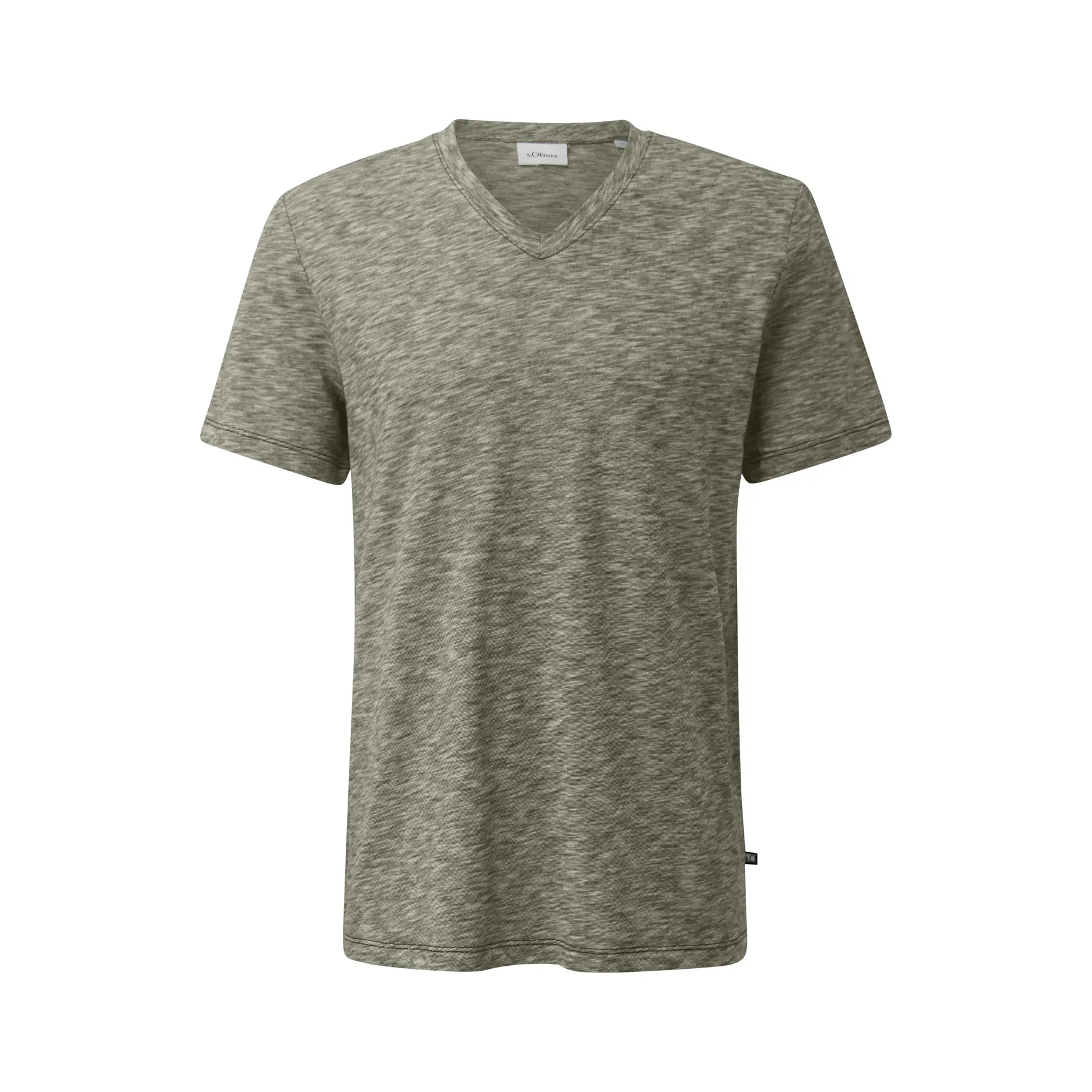 V-Ausschnitt T-Shirt aus Baumwolle mit regulärem Schnitt s.Oliver