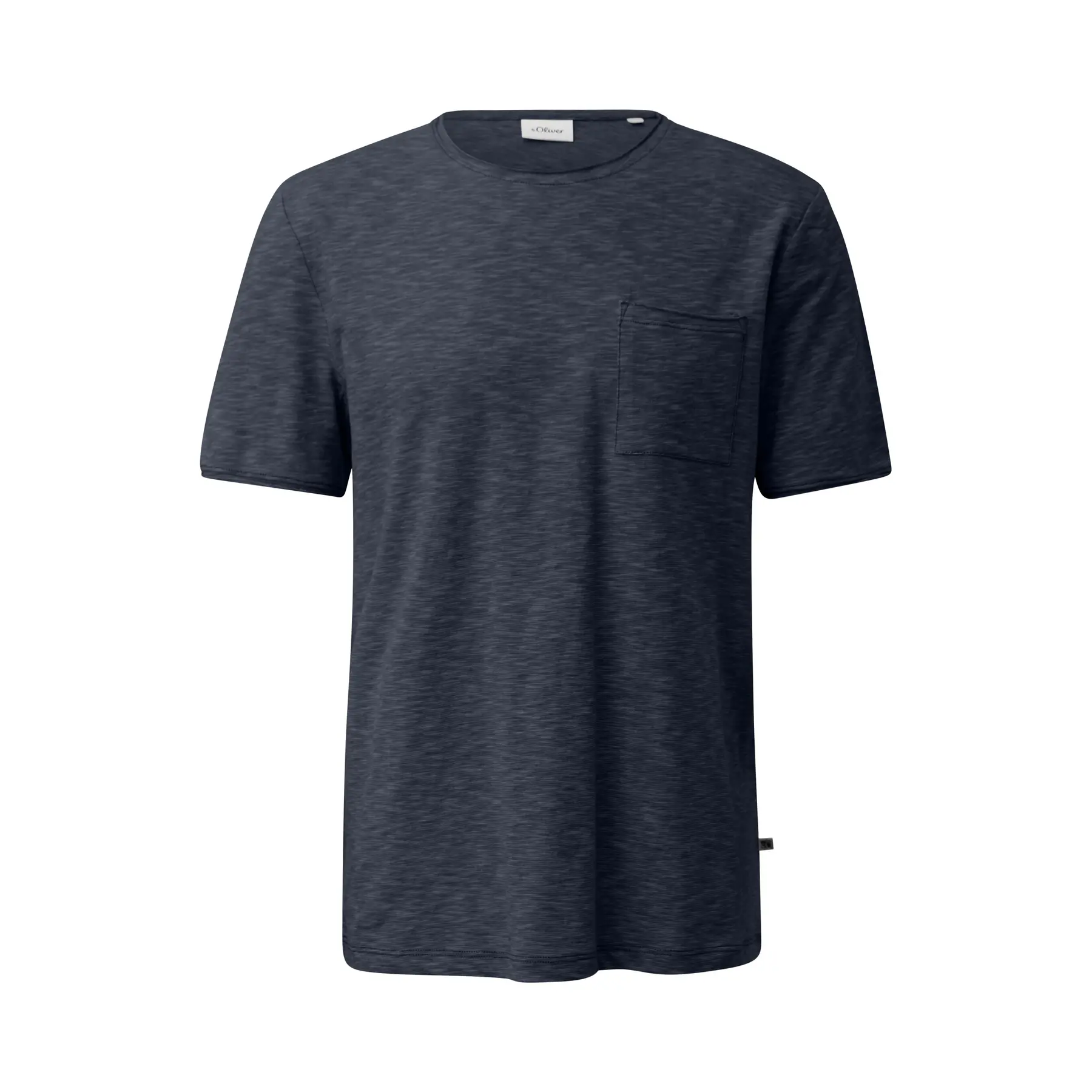 T-shirt in jersey di cotone con tasca sul petto e collo tondo s.Oliver
