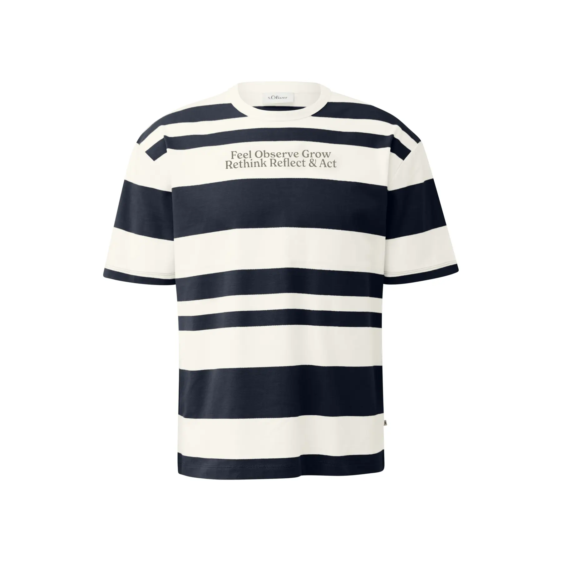 Premium Katoenen T-shirt met Druk voorzijde s.Oliver