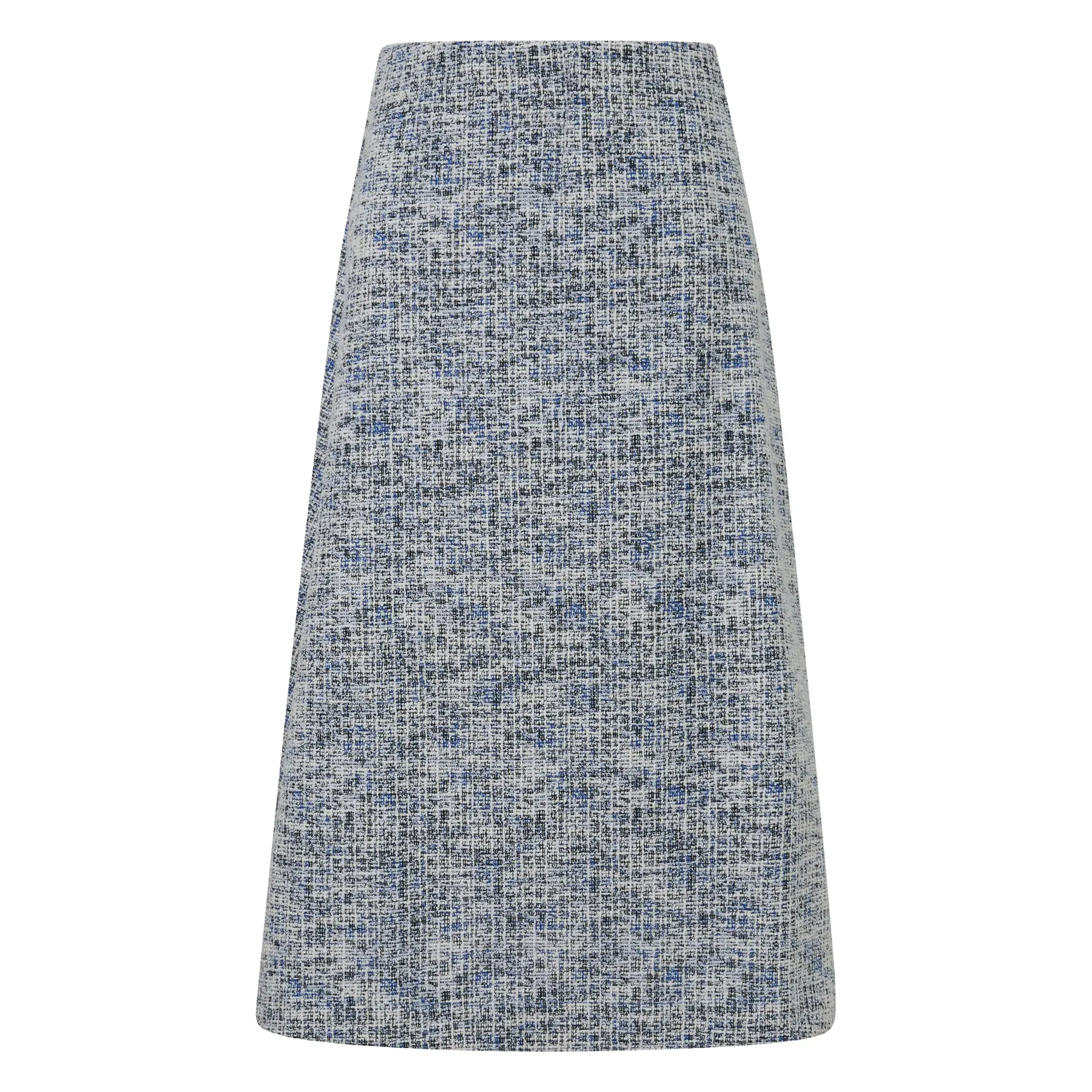 Gonna midi in jersey a motivi con struttura bouclé donna