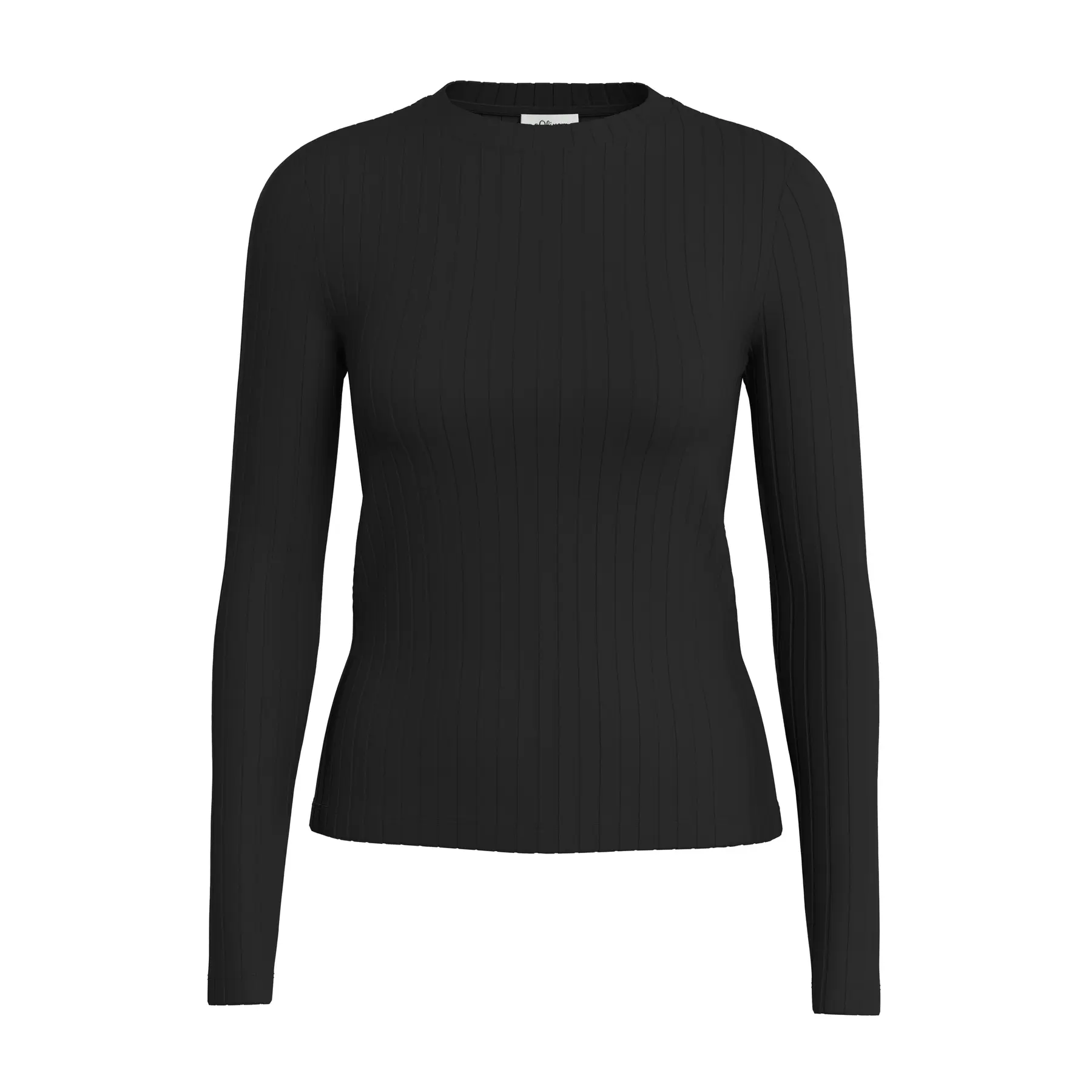 Langarm-Ripp-T-Shirt Slim Fit Damen s.Oliver