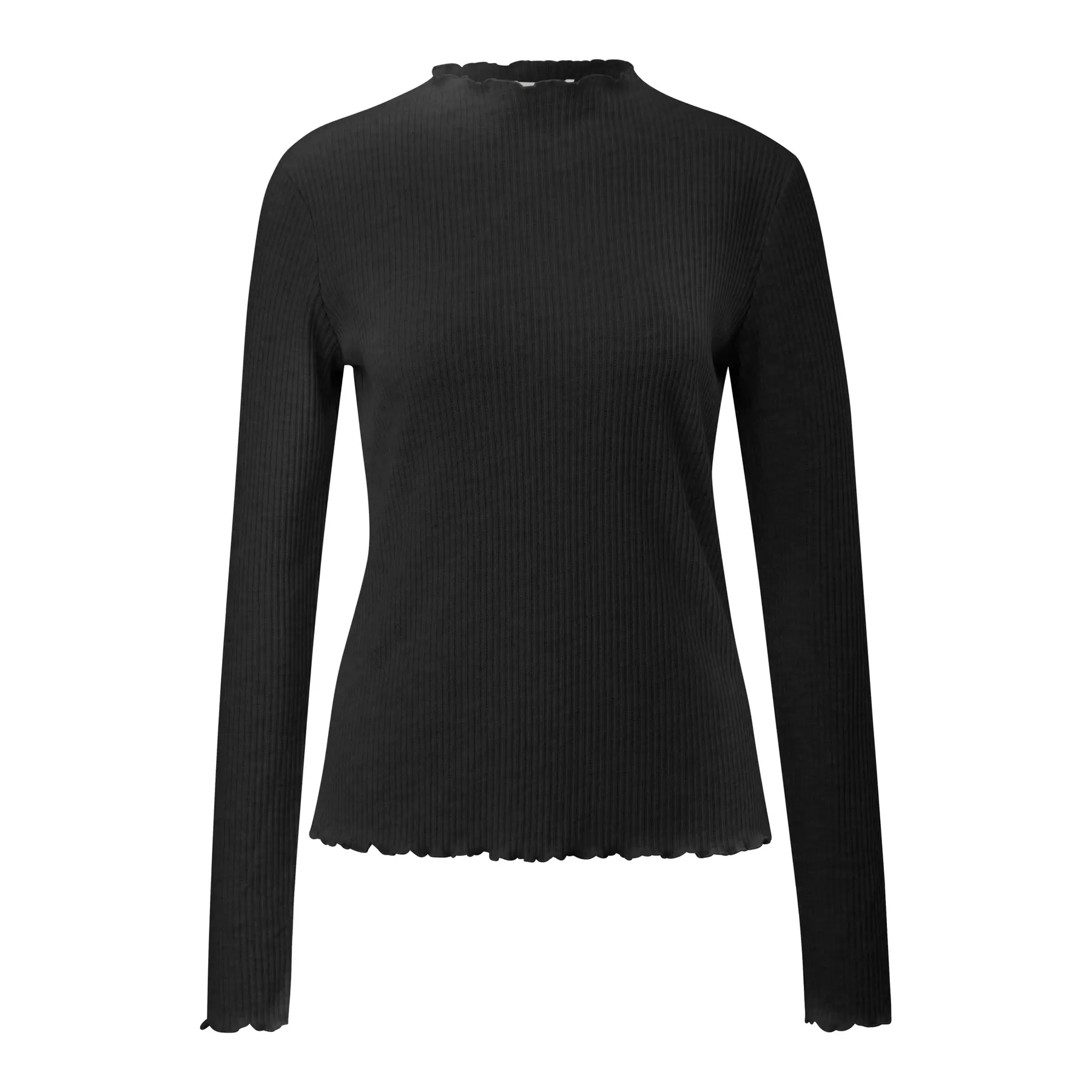 Gestreiftes Slim Fit Langarmshirt mit gewelltem Saum Damen s.Oliver