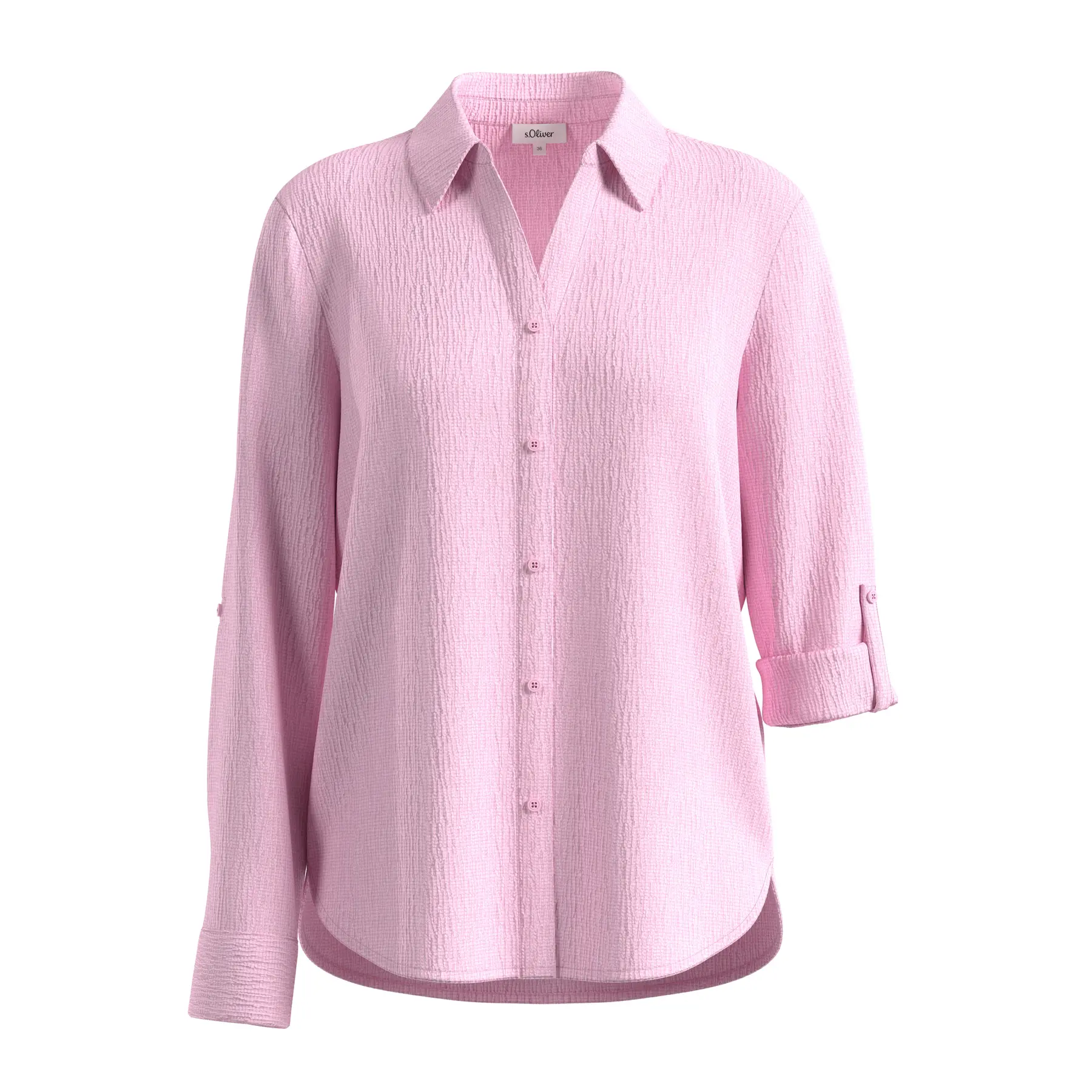 Strukturierte Bluse mit klassischem Schnitt und längerem Rücken. Damen s.Oliver