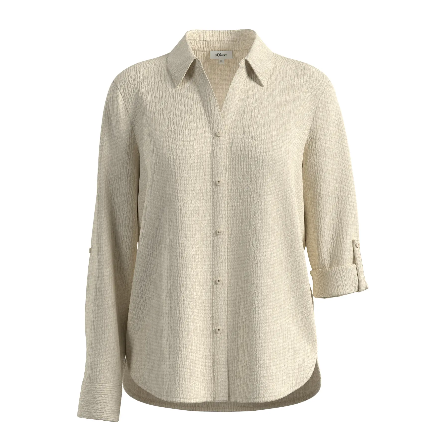 Strukturierte Bluse mit klassischem Schnitt und längerem Rücken. Damen s.Oliver