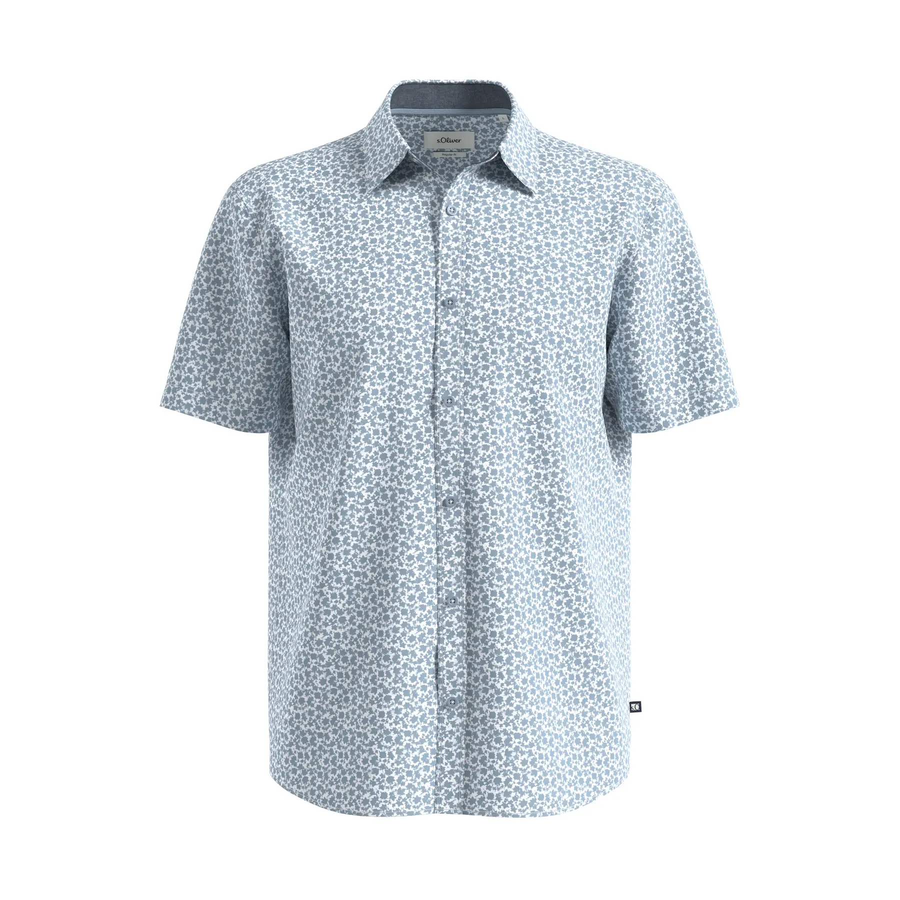 Camicia elastica con stampa all-over s.Oliver