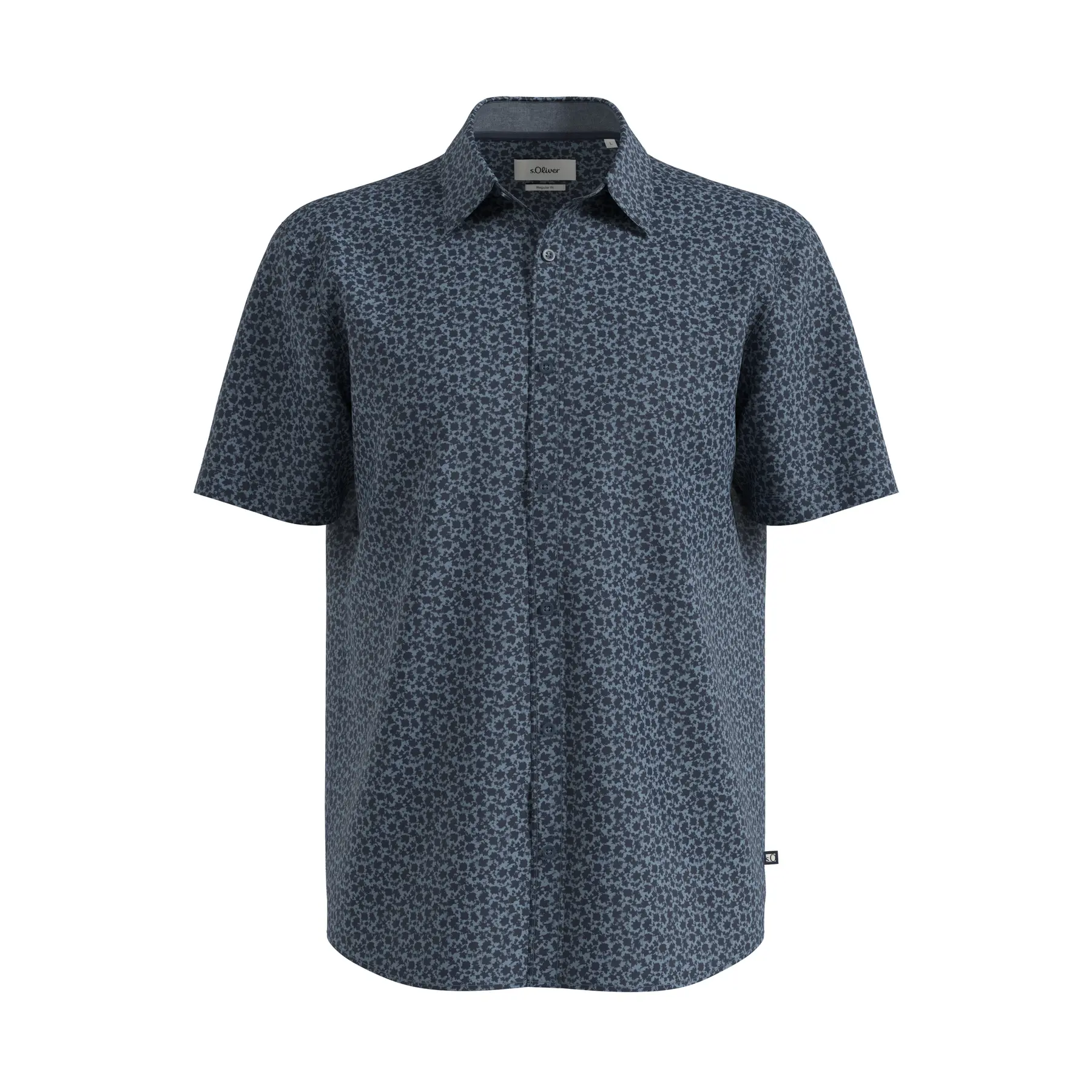 Camicia elastica con stampa all-over s.Oliver
