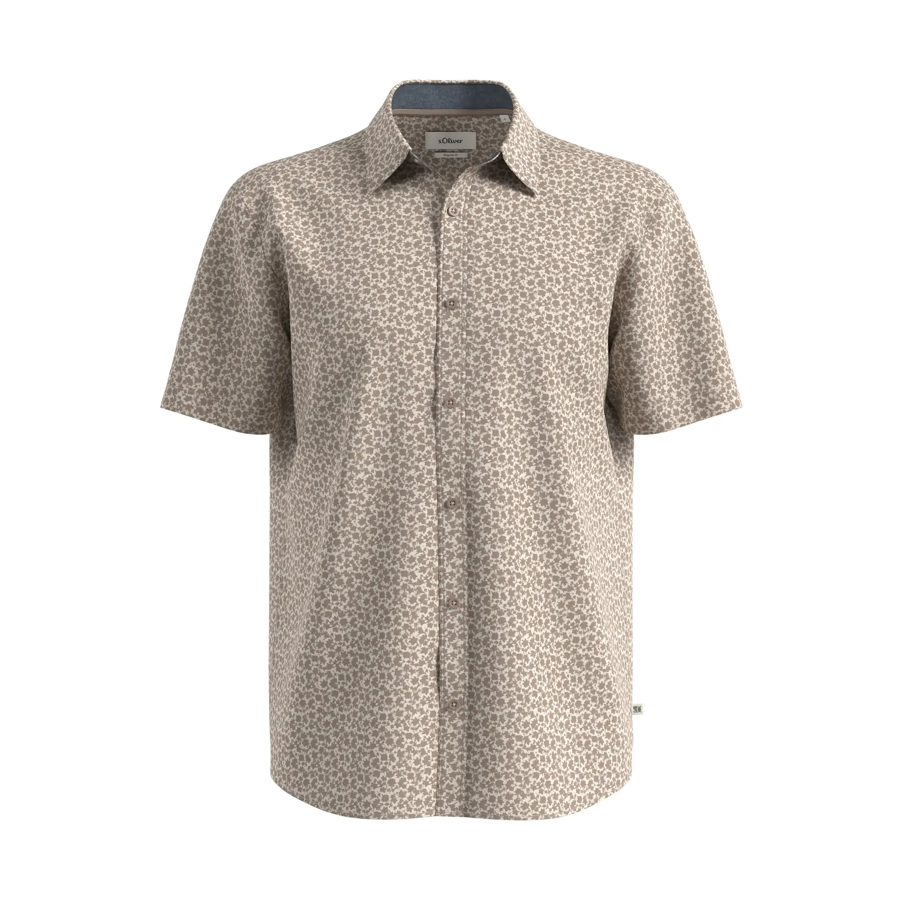 Camicia elastica con stampa all-over s.Oliver