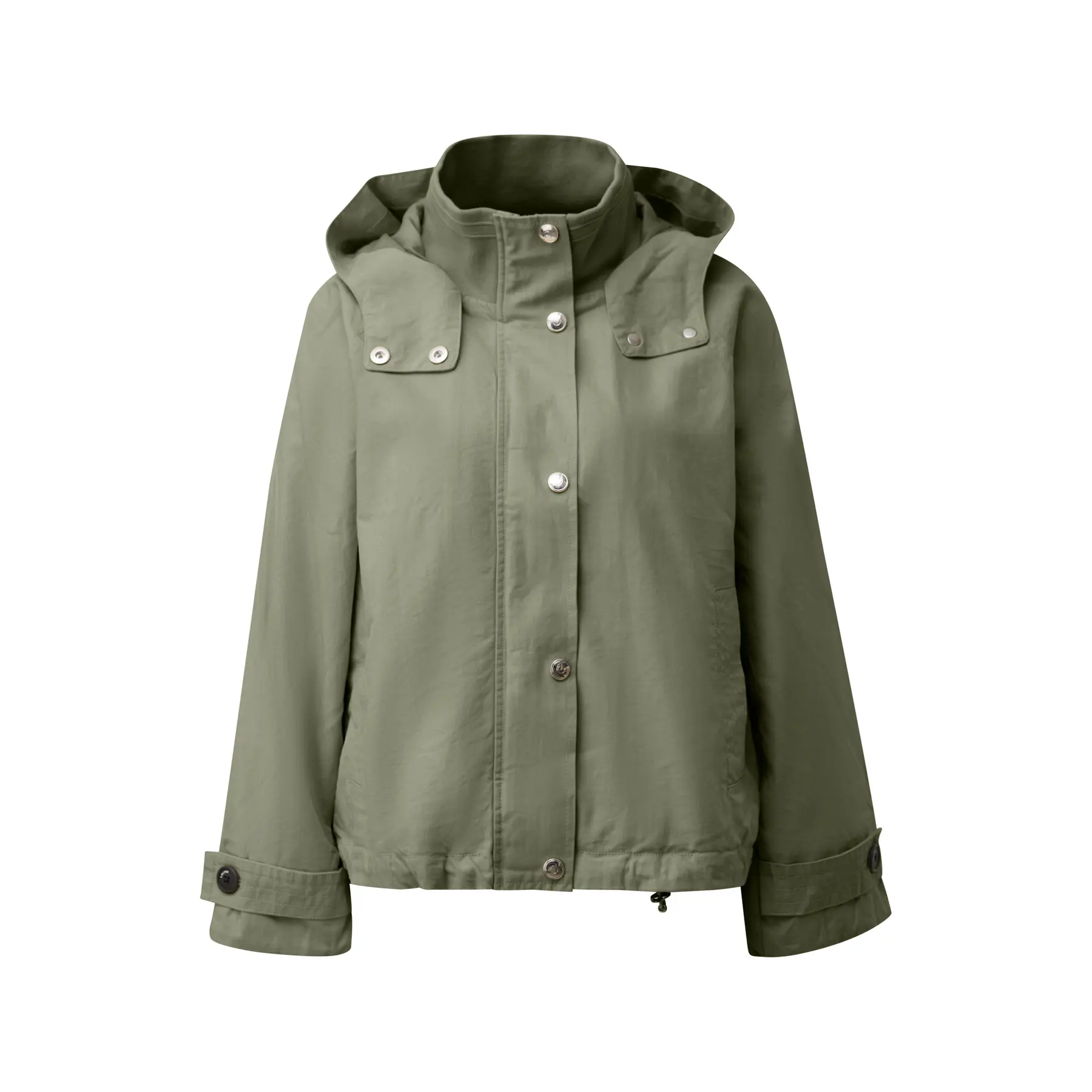 Parka con col alto e cappuccio regolabile donna