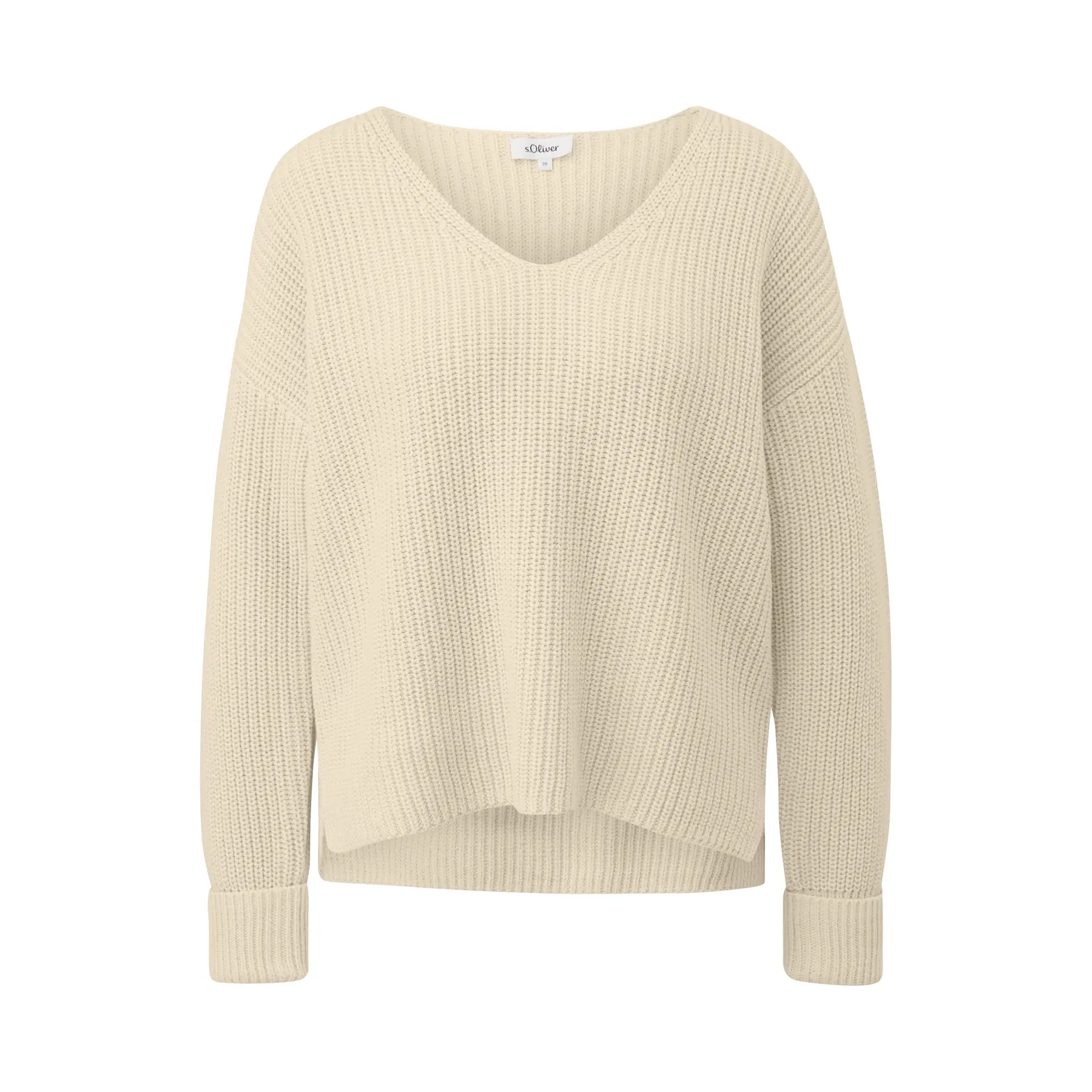Pullover Morbido con Collo a V Relaxed Fit Donna s.Oliver