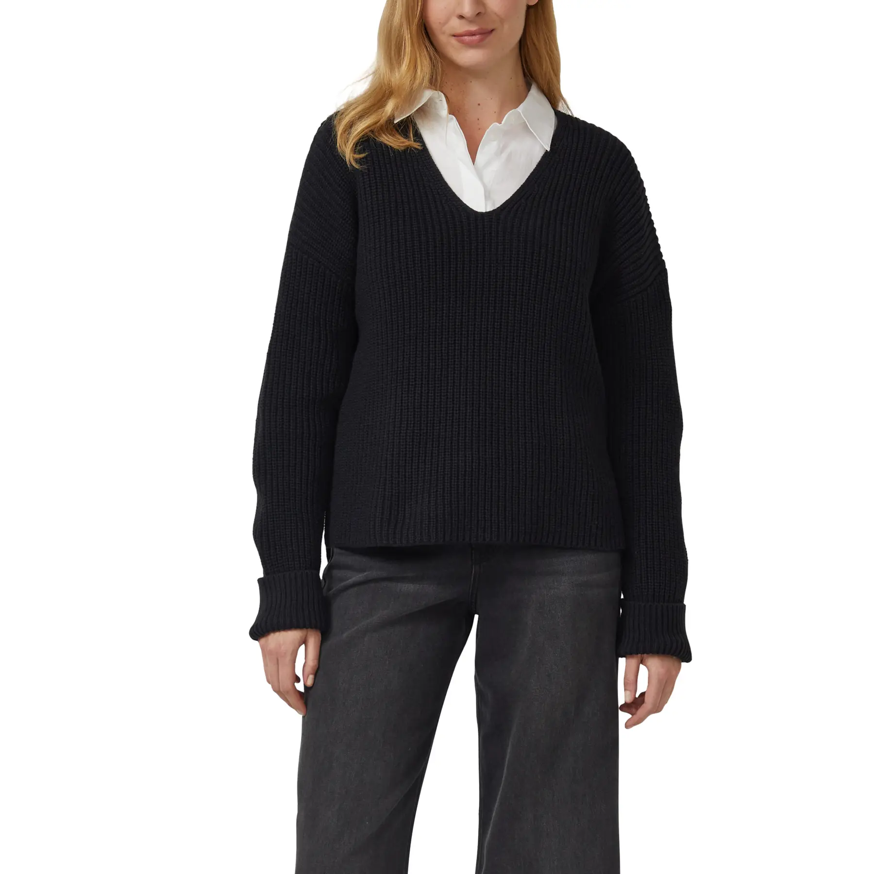Pullover Morbido con Collo a V Relaxed Fit Donna s.Oliver