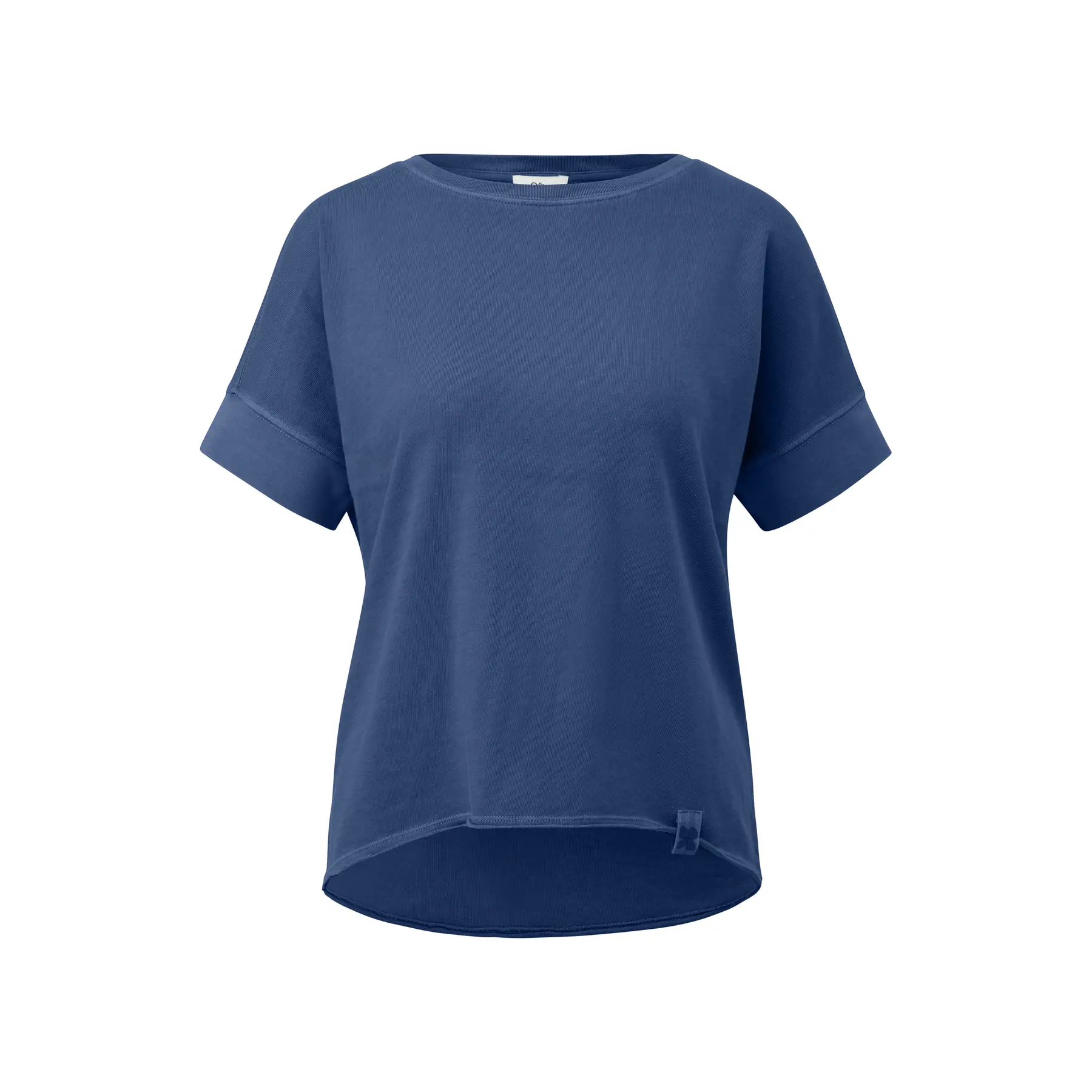 T-shirt in cotone effetto sbiadito con orlo arrotolato donna s.Oliver