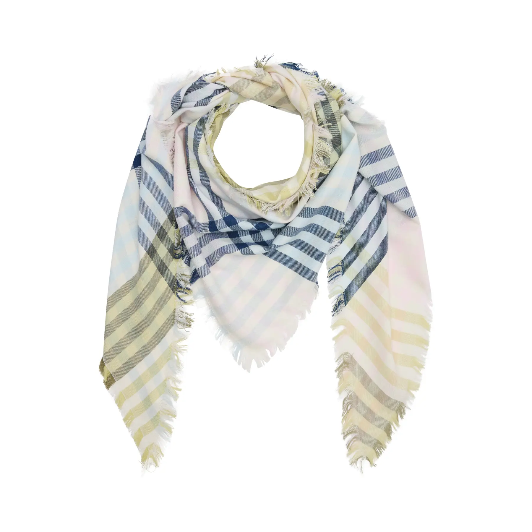 Sciarpa in jacquard a scacchi con frange aperte donna s.Oliver