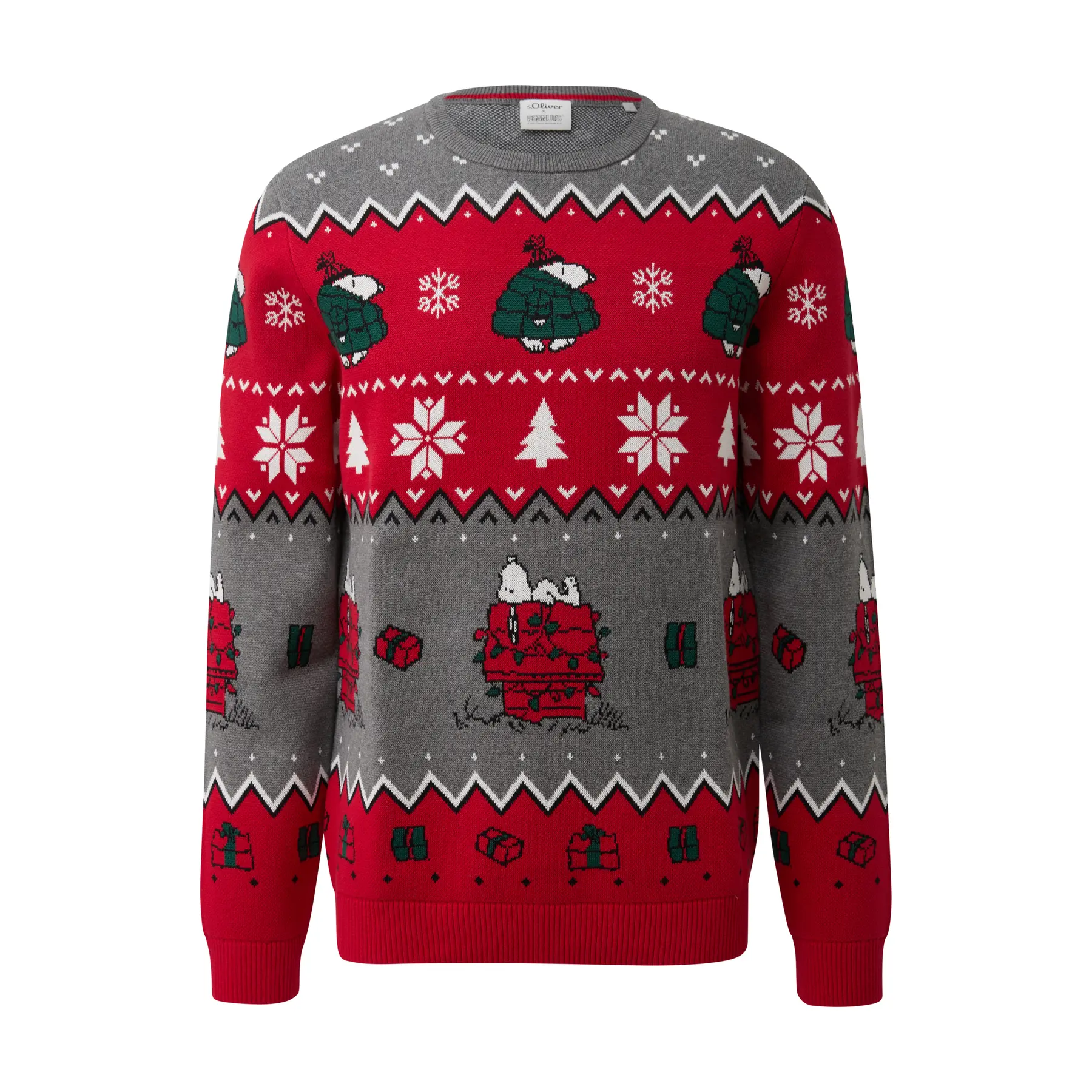 Weihnachtsmuster Jacquard-Strickpullover s.Oliver