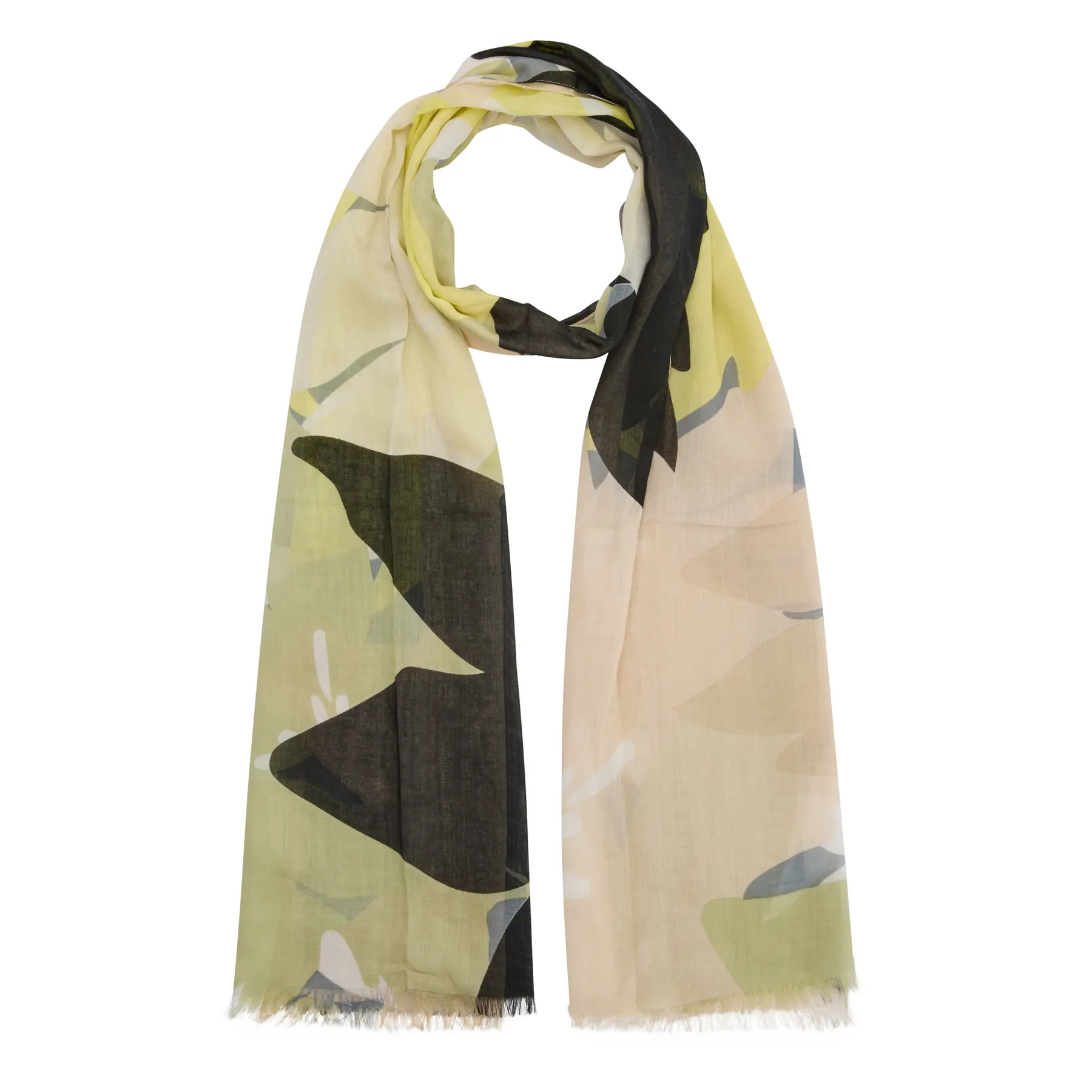Sciarpa floreale in cotone e modal misti donna s.Oliver