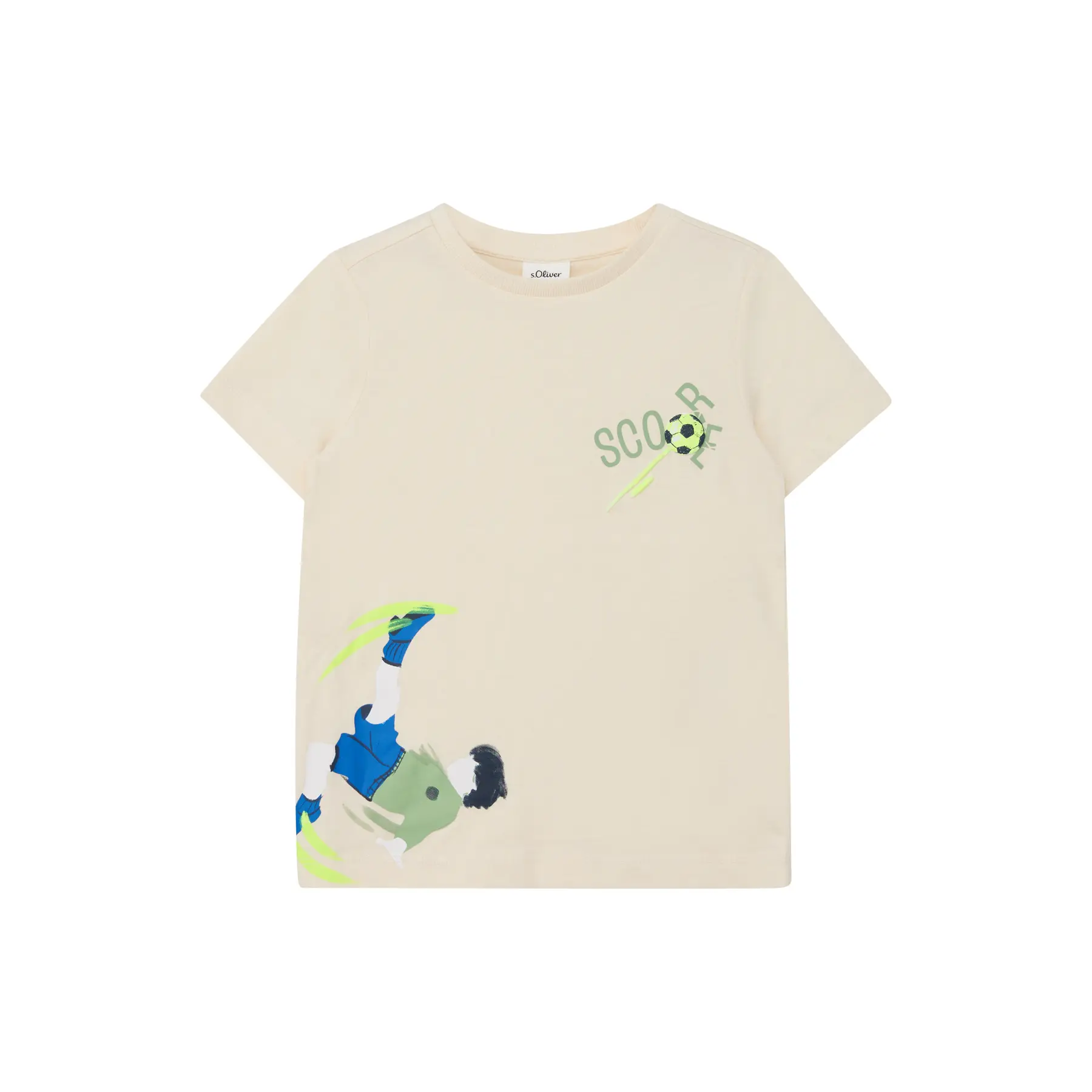 Katoenen T-shirt met voorprint, rechte pasvorm, kind s.Oliver