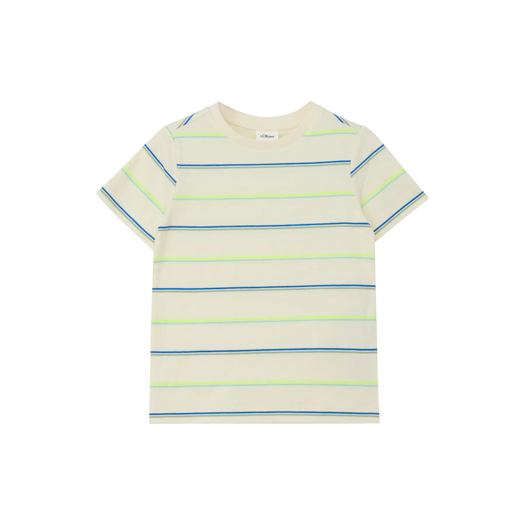 Gestreiftes Baumwoll-T-Shirt mit geradem Schnitt für Kinder s.Oliver