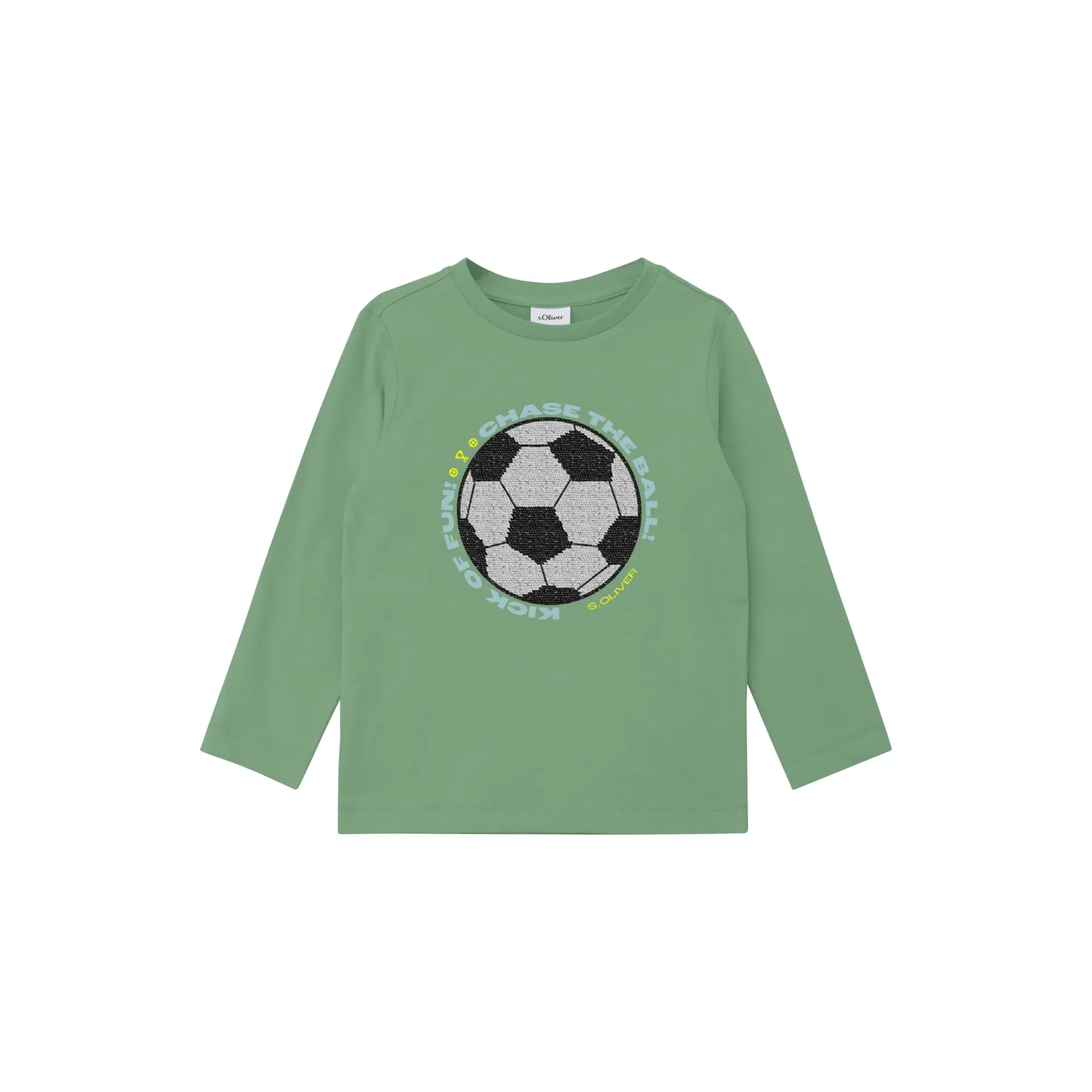 Langarmshirt mit wendbaren Pailletten und Druck auf der Vorderseite für Kinder s.Oliver
