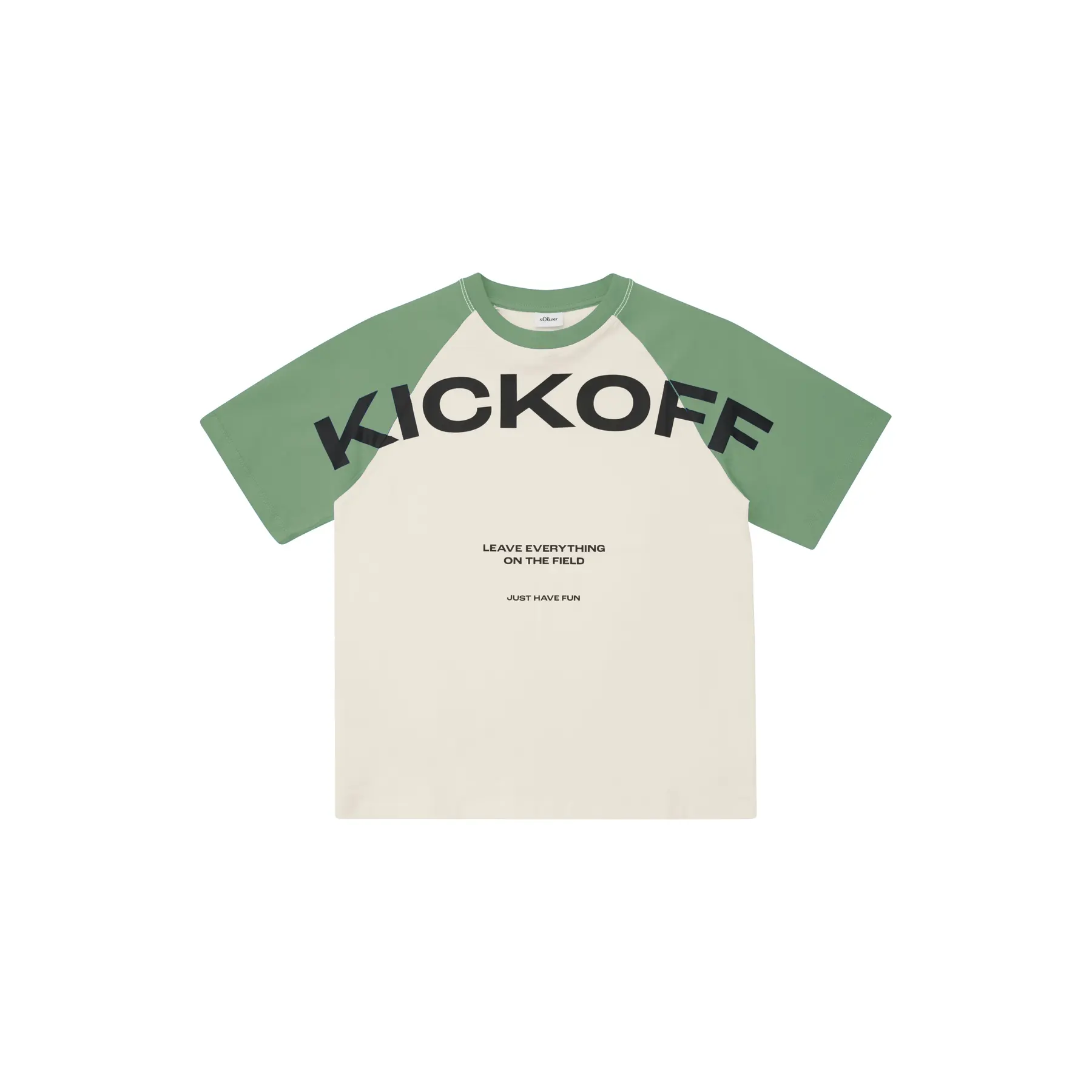 T-shirt over-size con maniche raglan e stampa frontale bambino s.Oliver
