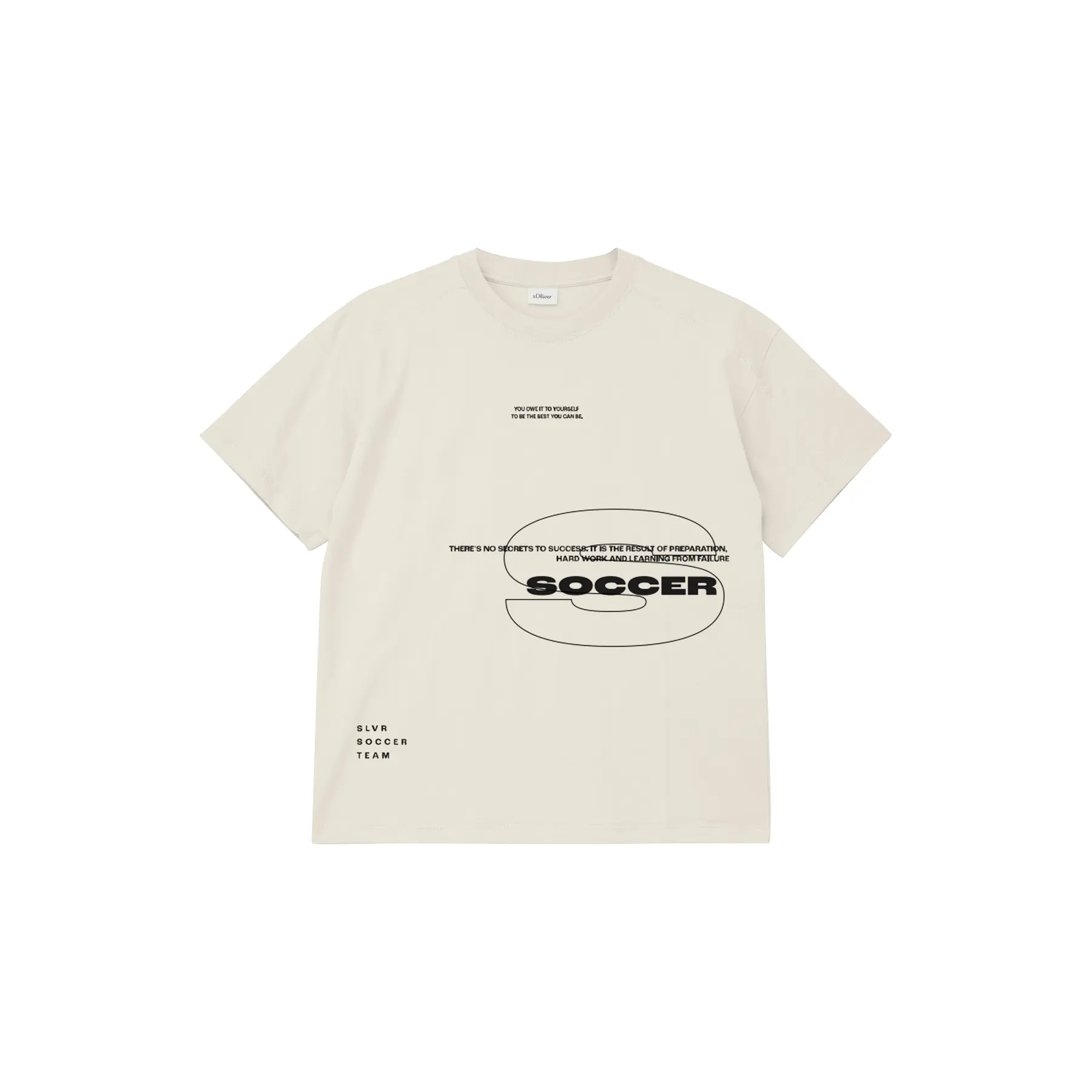 T-shirt oversize con stampa davanti e cuciture tagliate bambino s.Oliver
