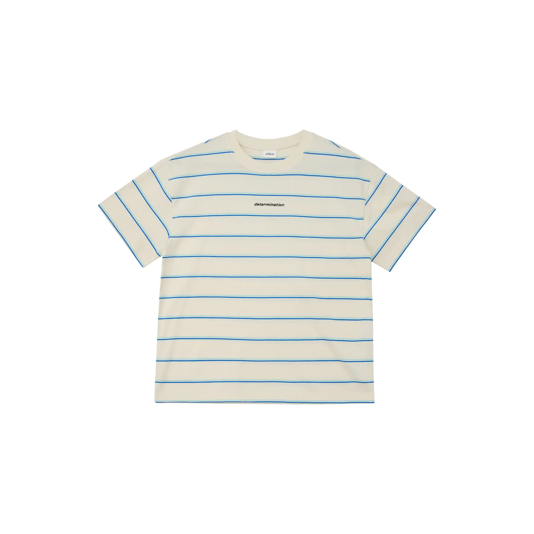 Oversize T-Shirt mit Streifen und Druckdetails für Kinder s.Oliver