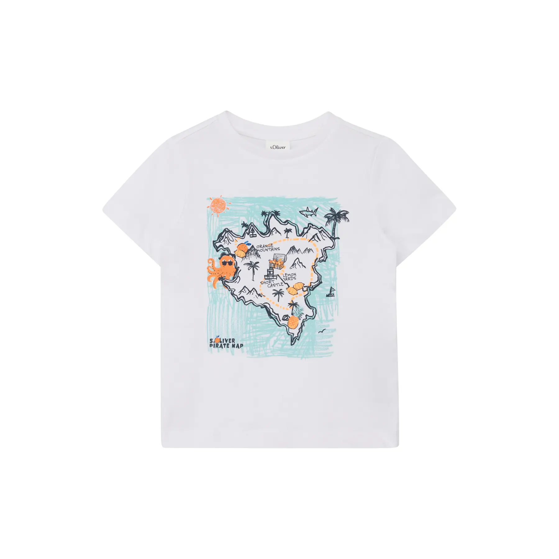 T-shirt van katoen met print aan de voorkant recht model kind s.Oliver