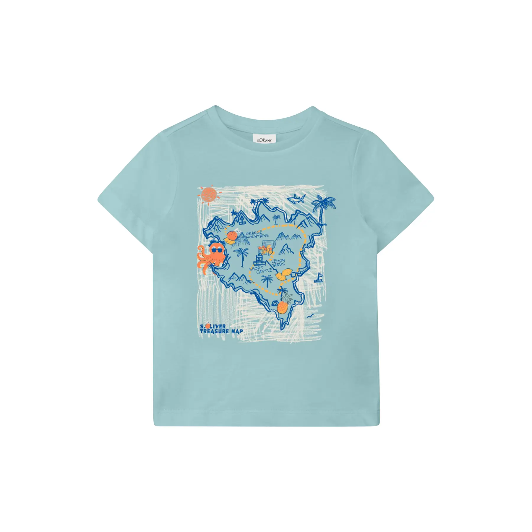 T-shirt van katoen met print aan de voorkant recht model kind s.Oliver