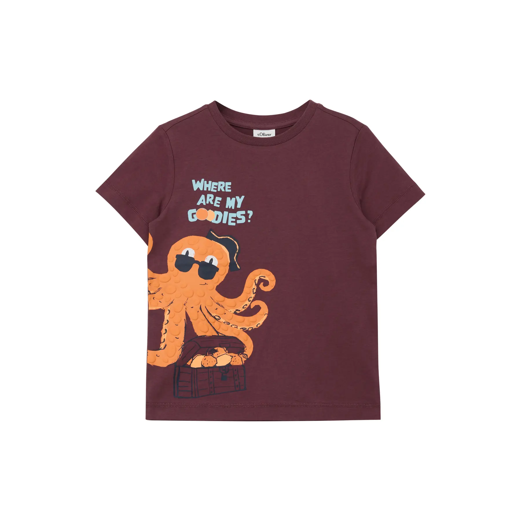 T-Shirt aus Jersey gerade geschnitten mit Foam Druck für Kinder s.Oliver