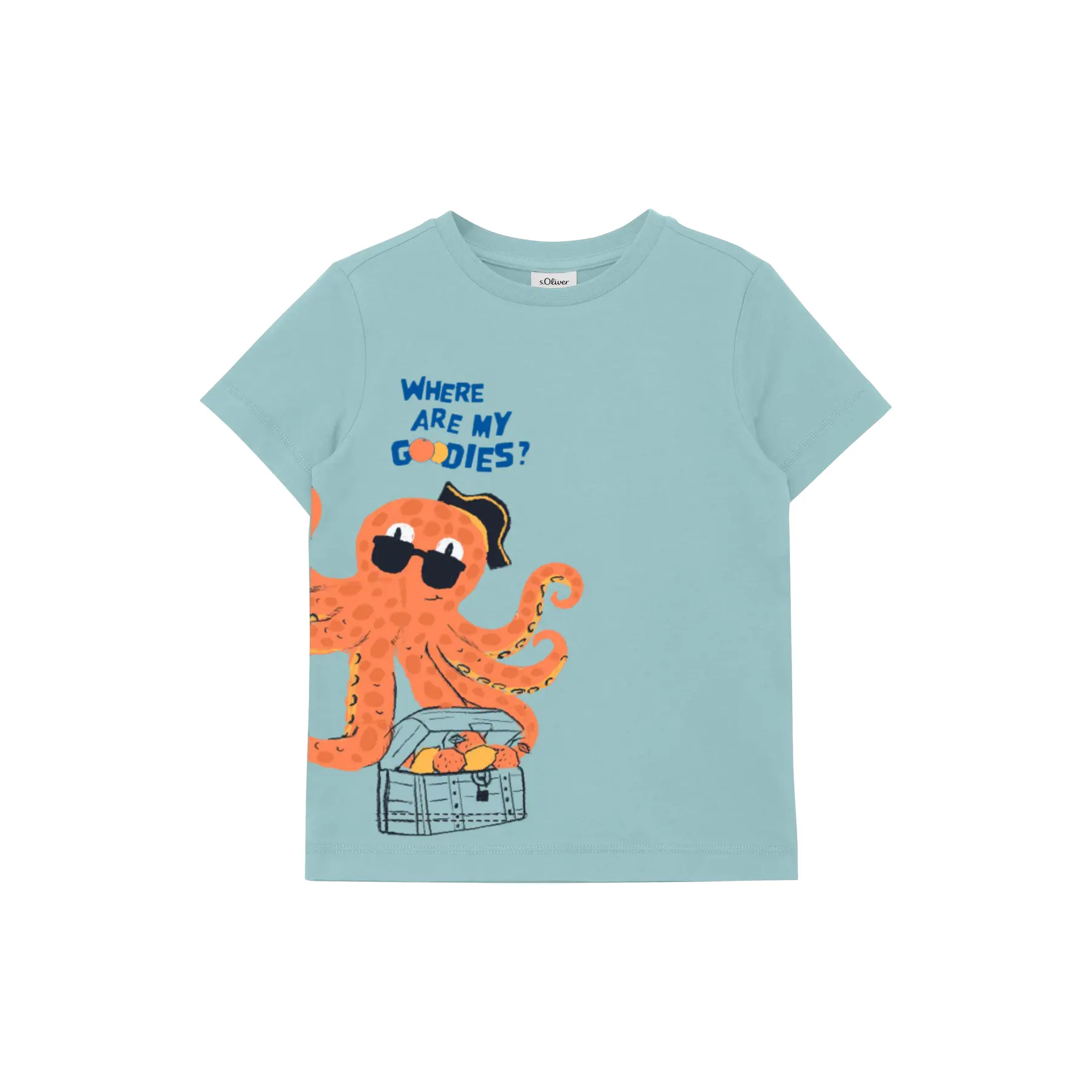 T-Shirt aus Jersey gerade geschnitten mit Foam Druck für Kinder s.Oliver