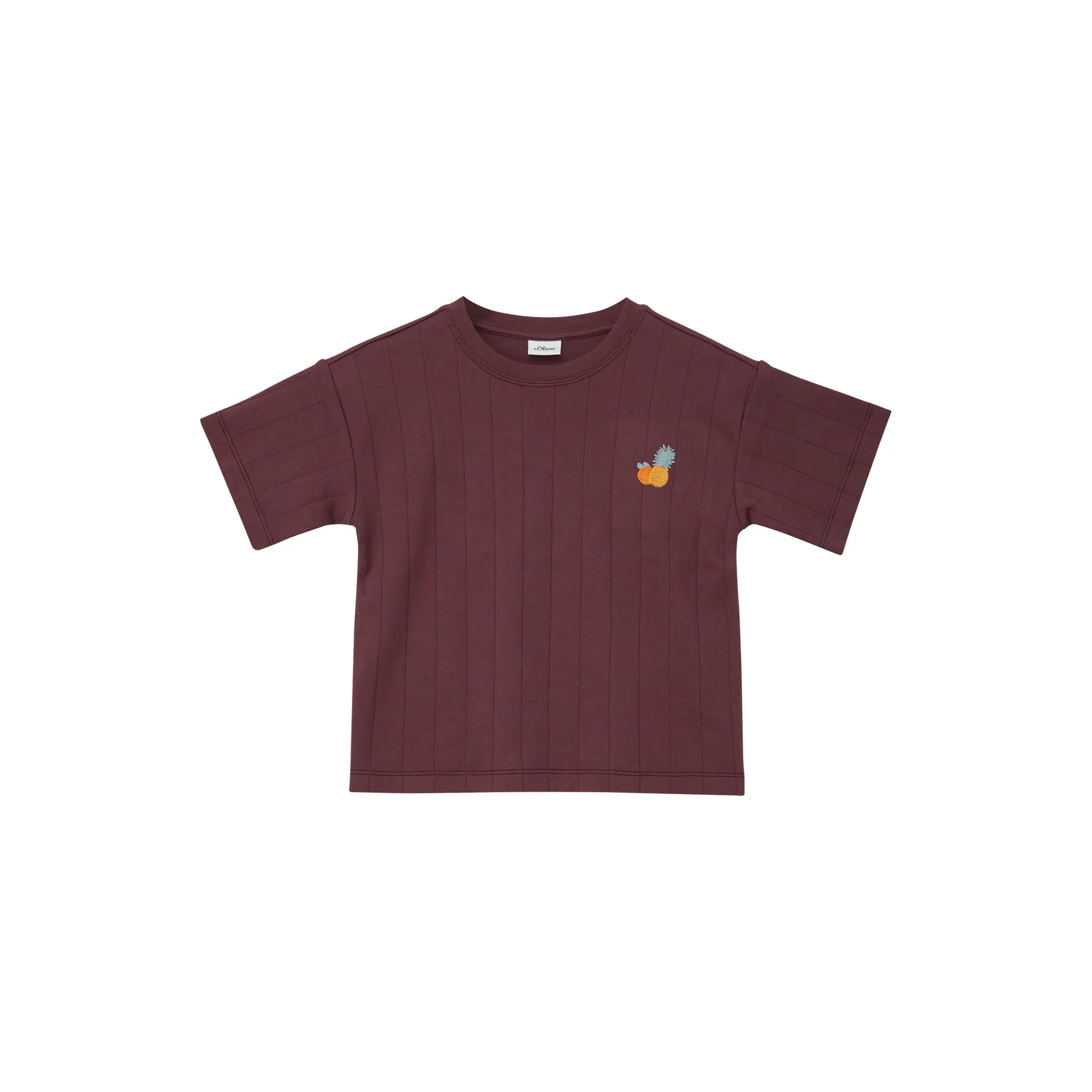 T-Shirt Oversize aus strukturiertem Jersey-Interlock mit Stickerei für Kinder s.Oliver