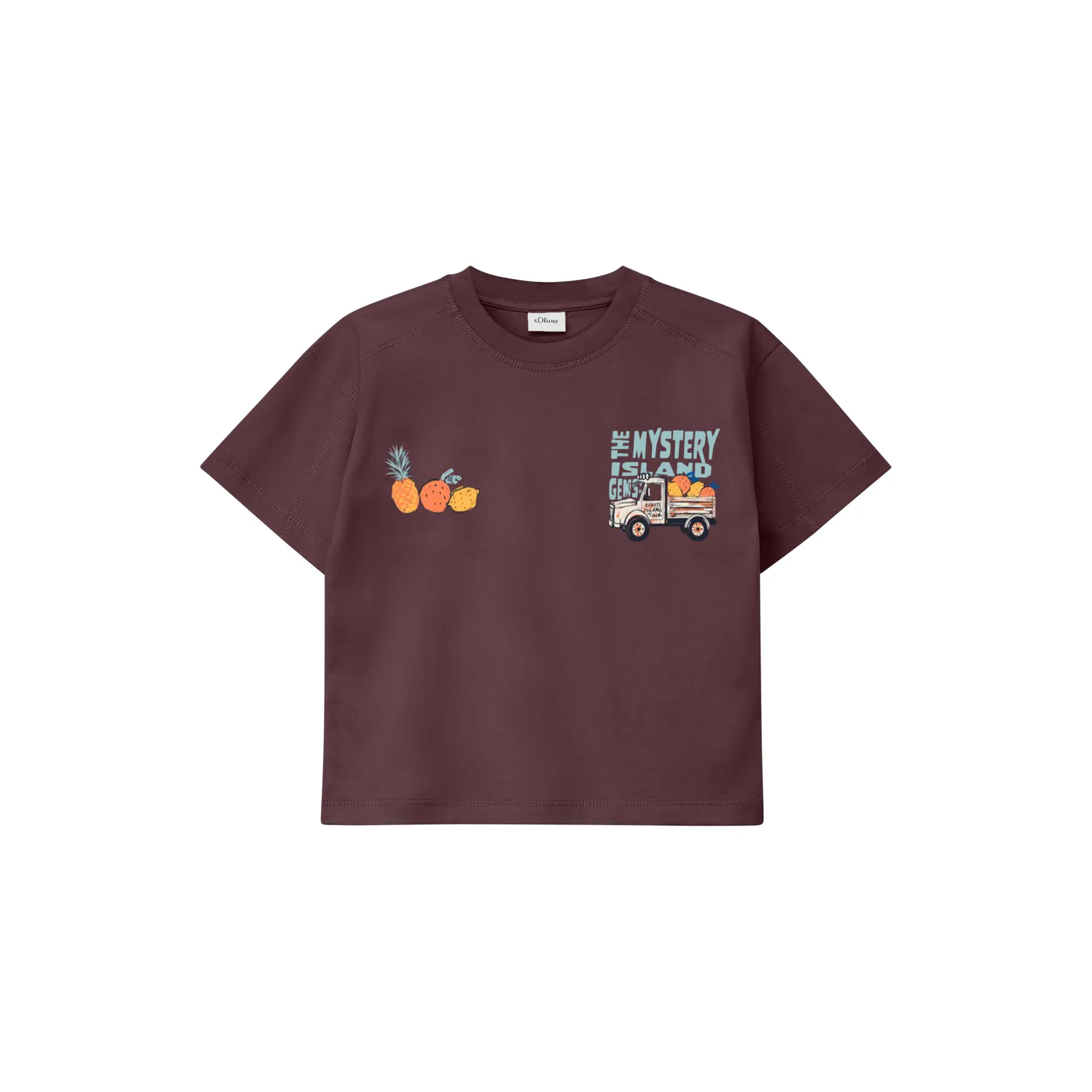 T-shirt oversize con stampa Foam e maniche larghe bambino s.Oliver