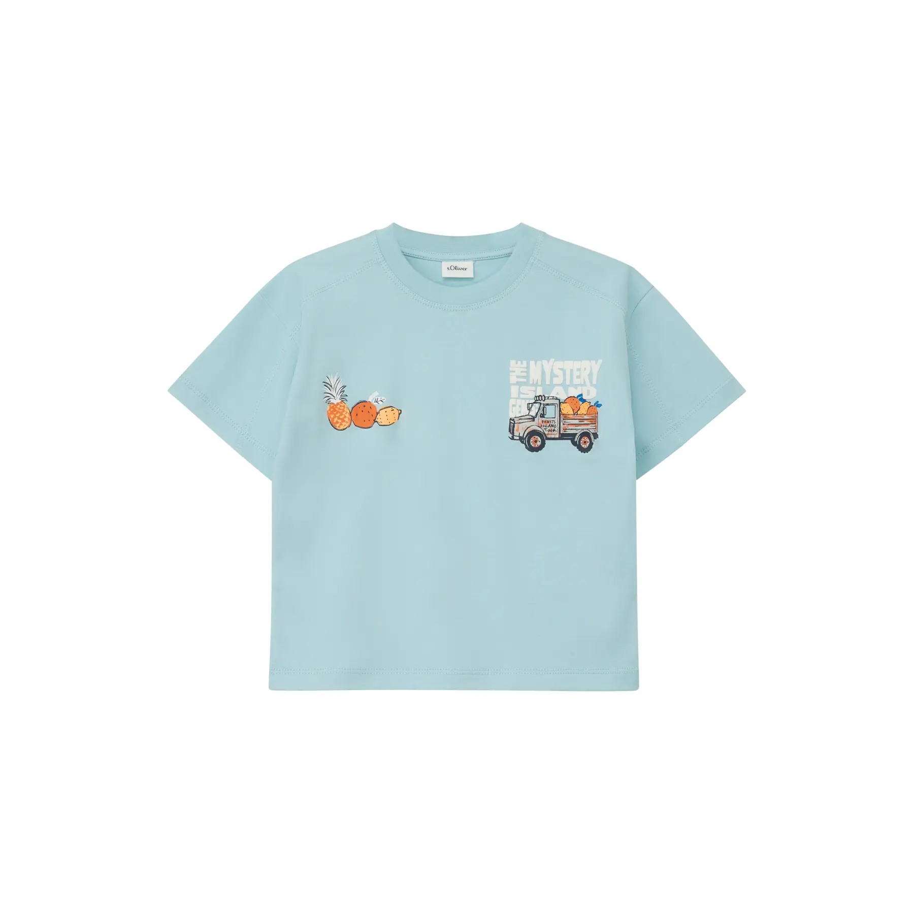T-shirt oversize con stampa Foam e maniche larghe bambino s.Oliver