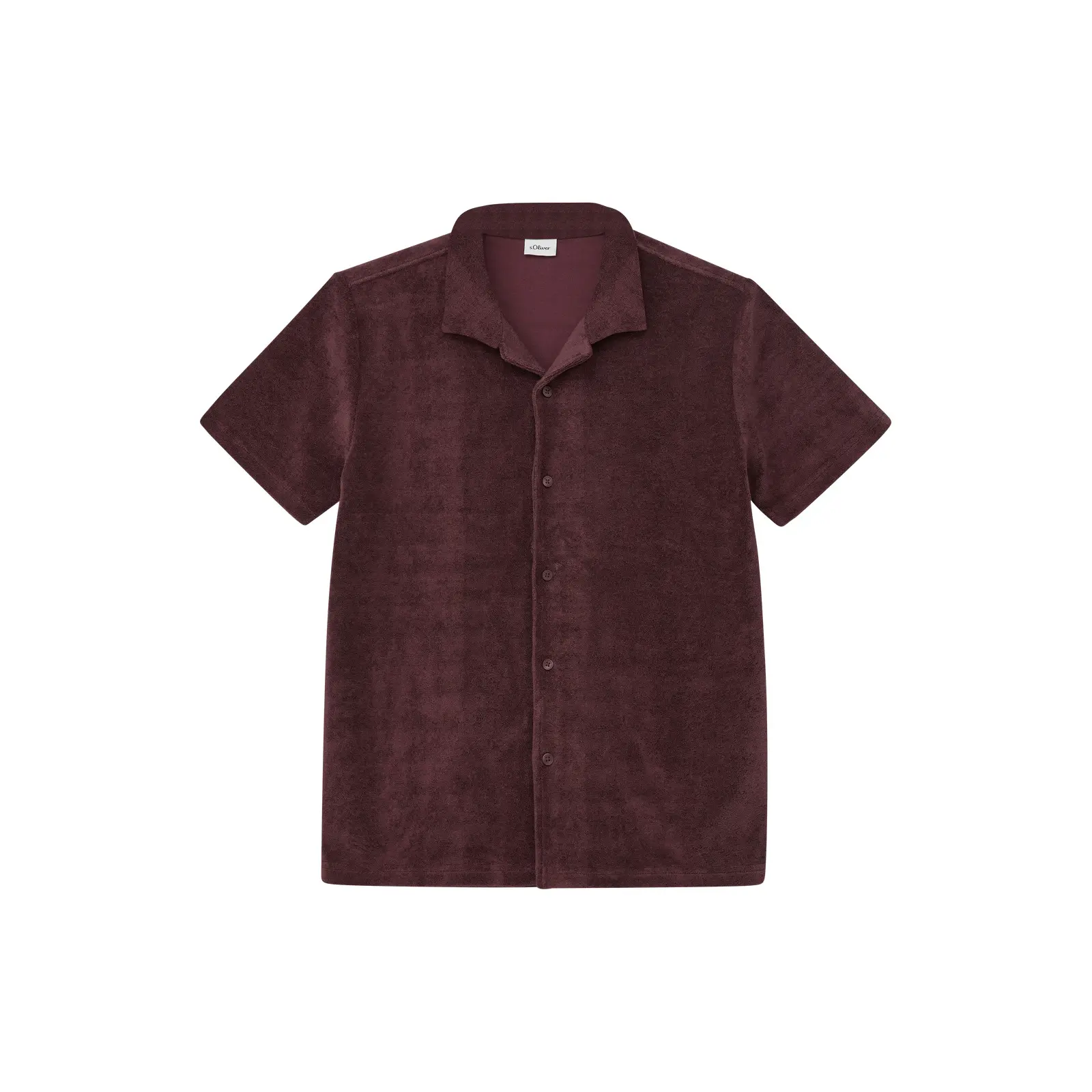 Chemise à manches courtes en éponge avec patte de boutonnage enfant s.Oliver Chemise à manches courtes en éponge avec patte de boutonnage enfant s.Oliver